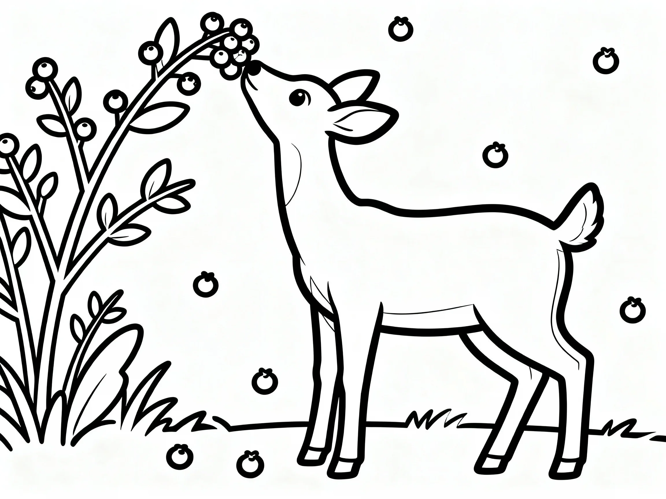 Deer Eating Berries