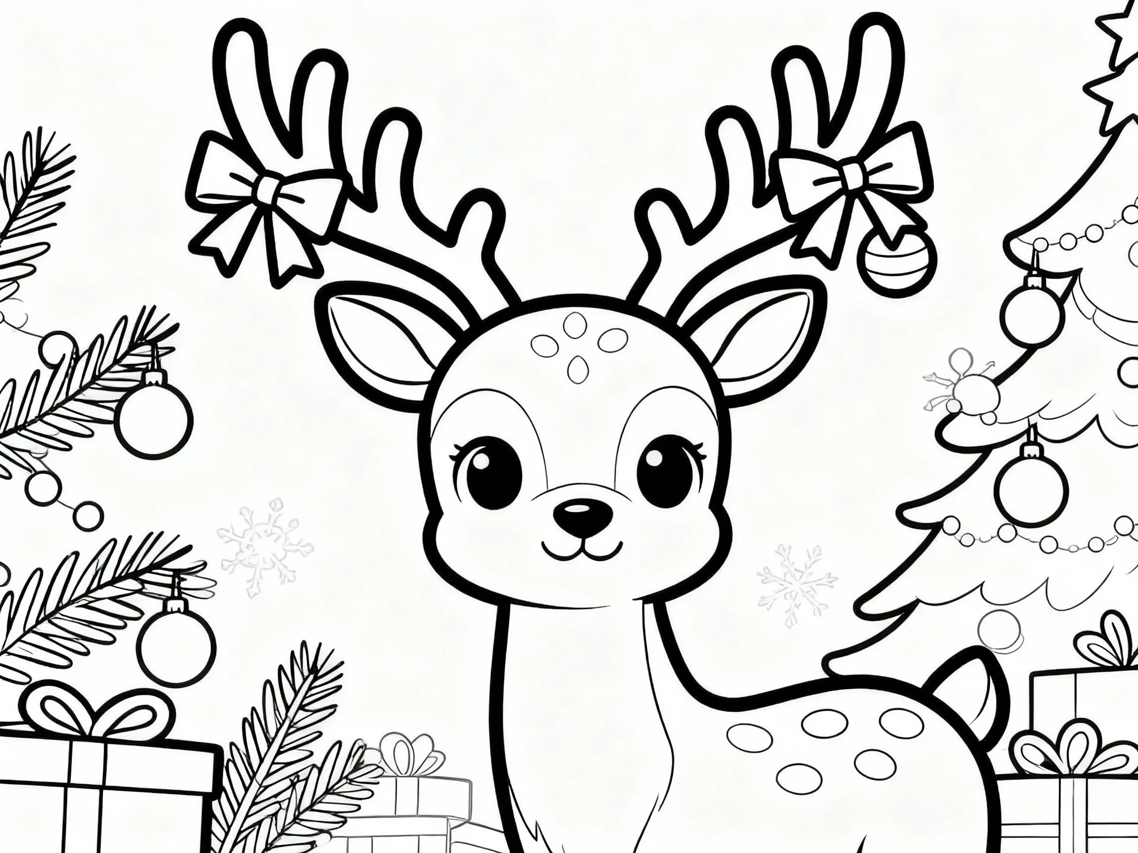 Deer with Antler Decoration