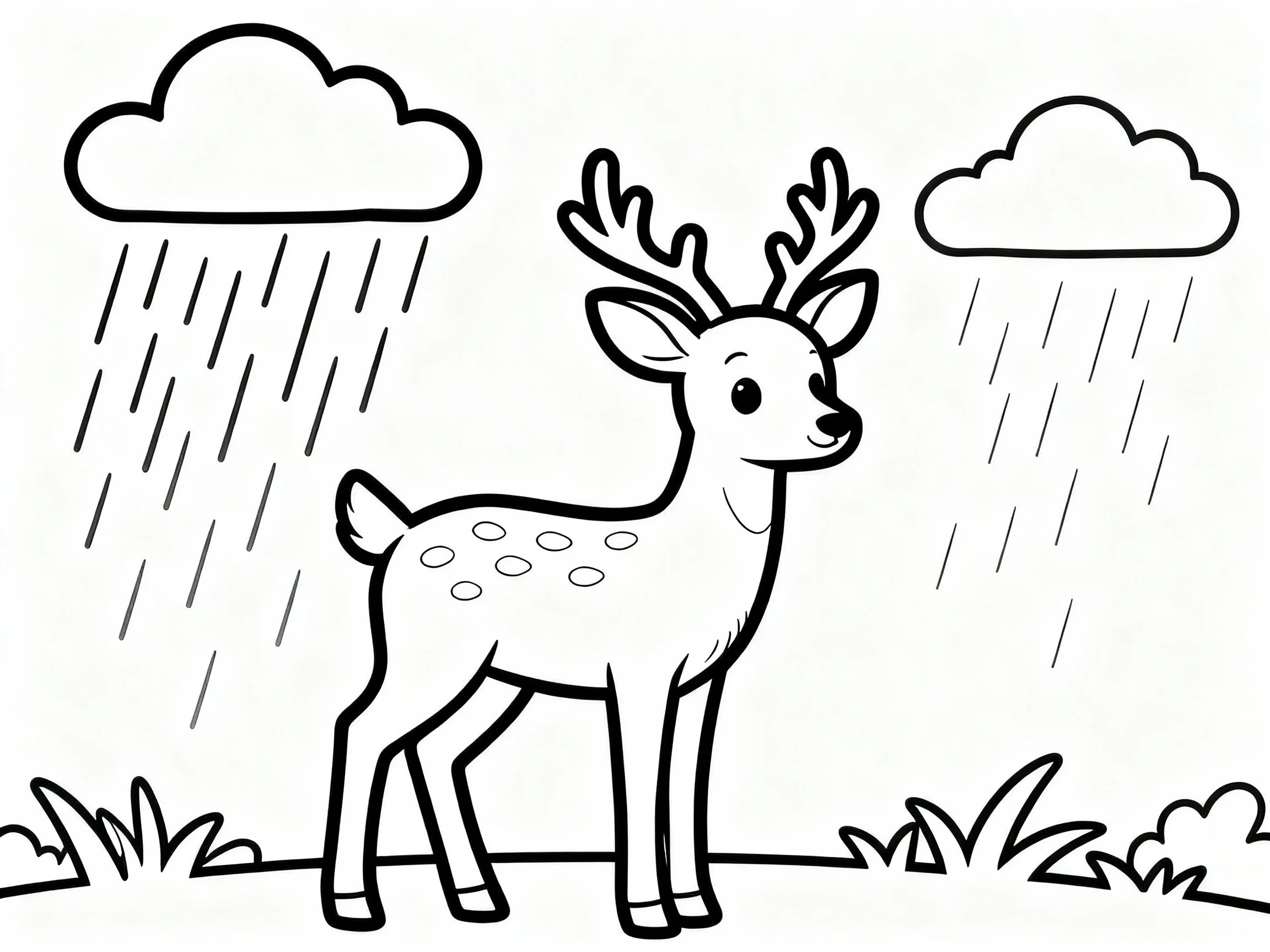 Deer in Thunderstorm