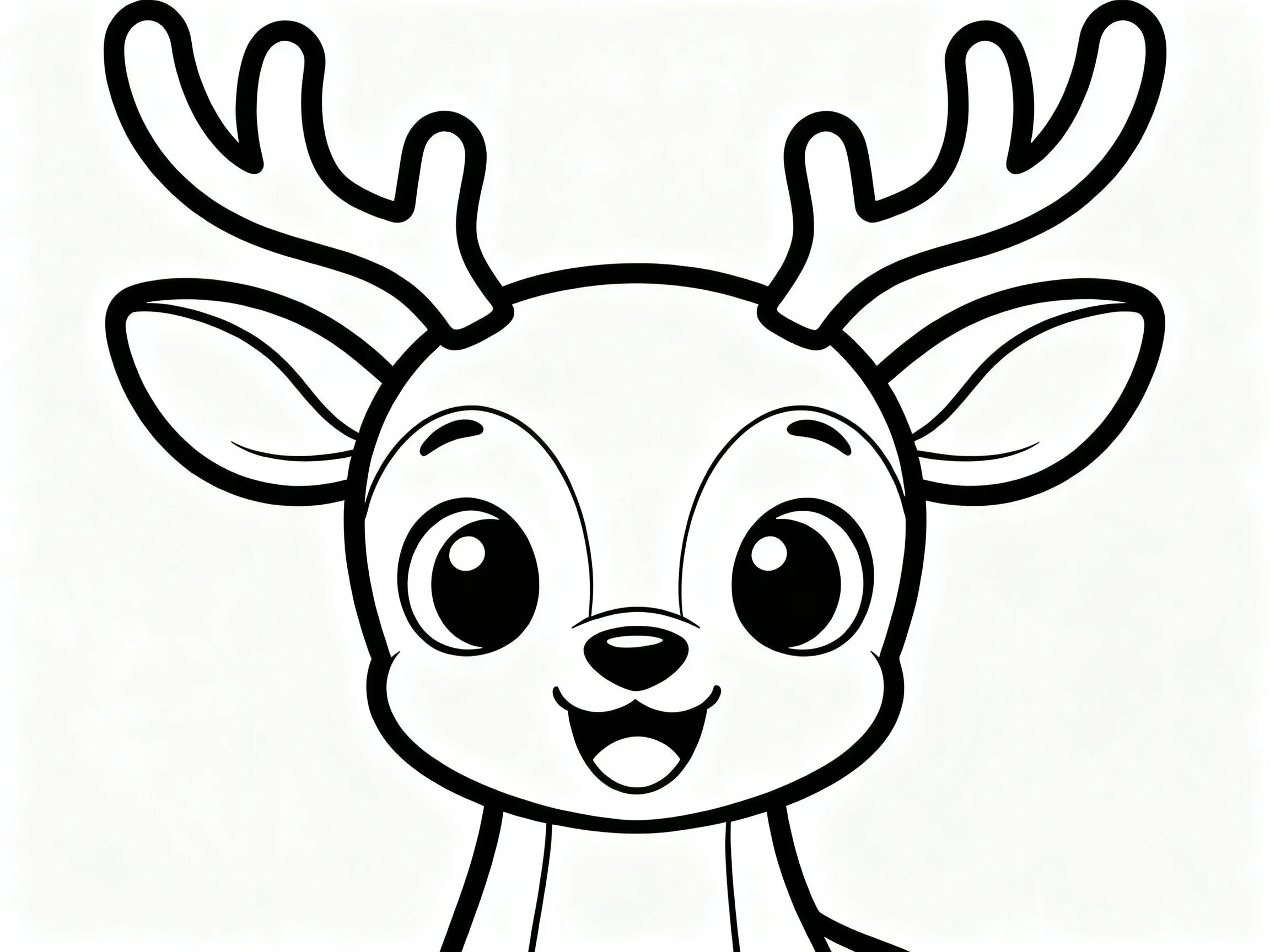 Happy Deer Face