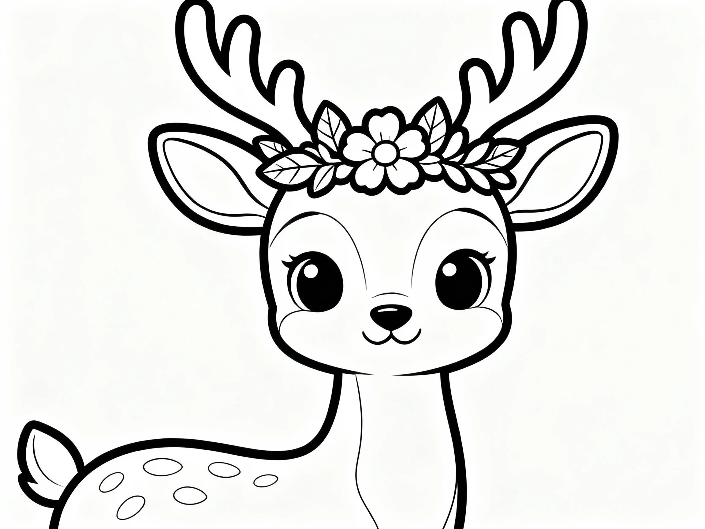 Deer with Crown of Leaves