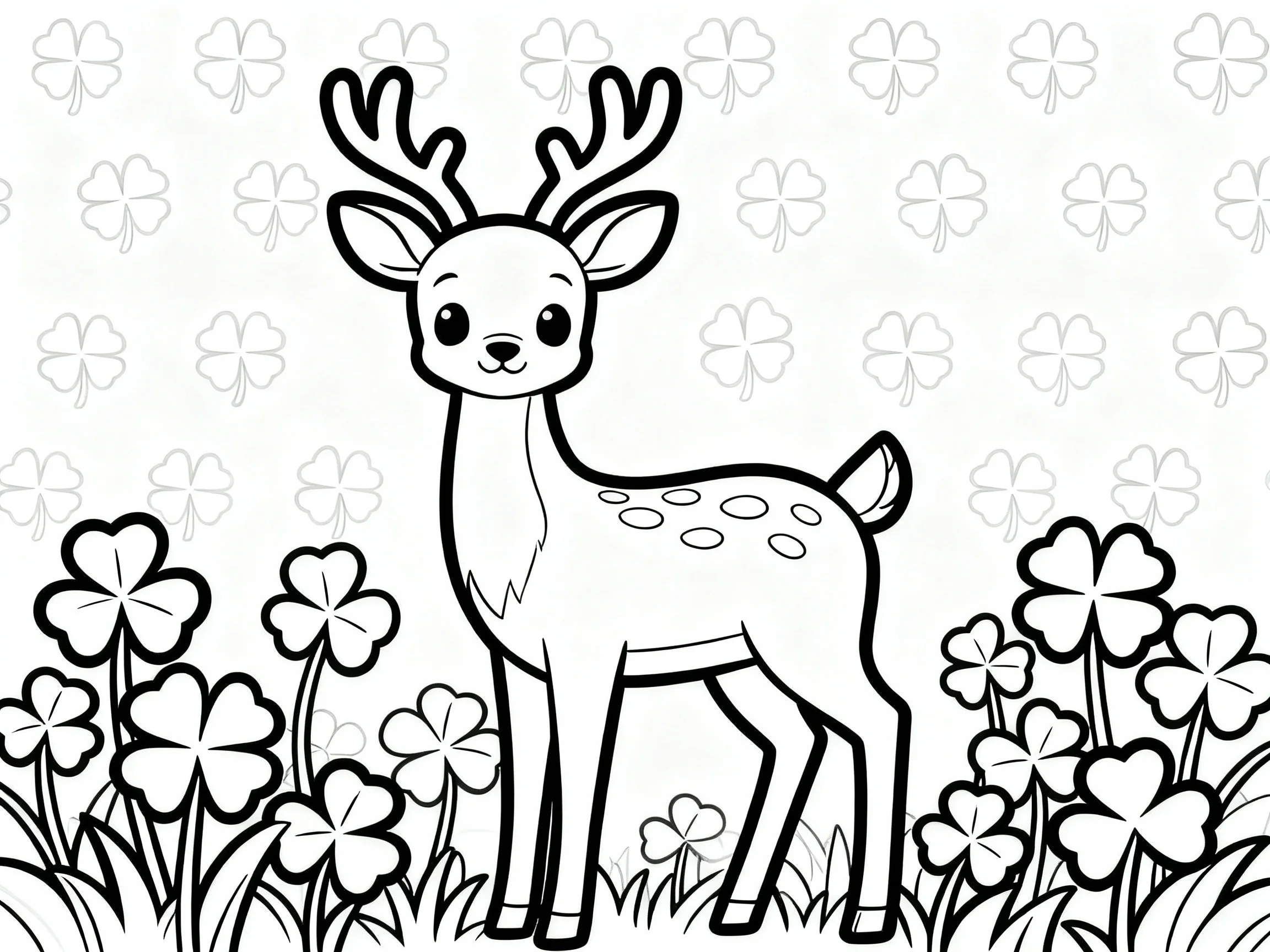 Deer in Clover Patch