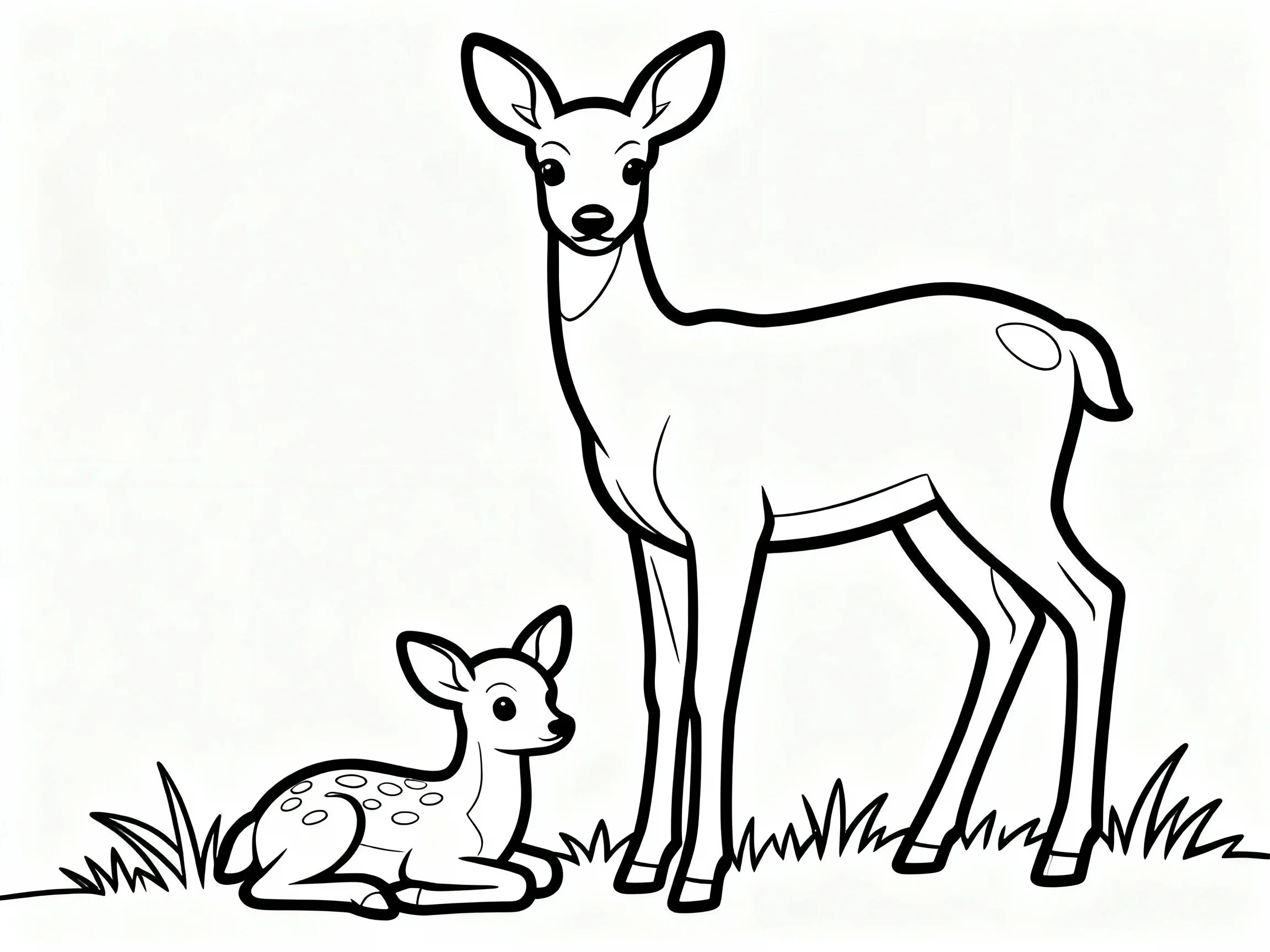 Gentle Doe with Fawn