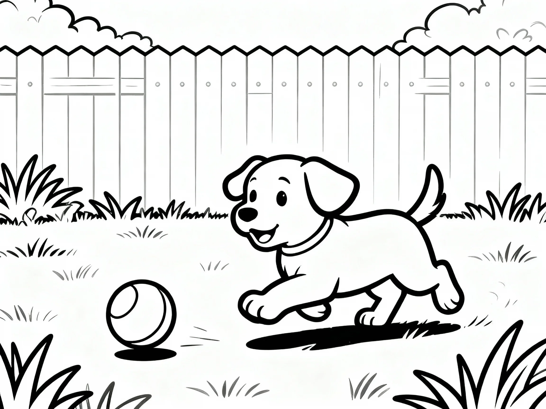 Puppy Playing with Ball