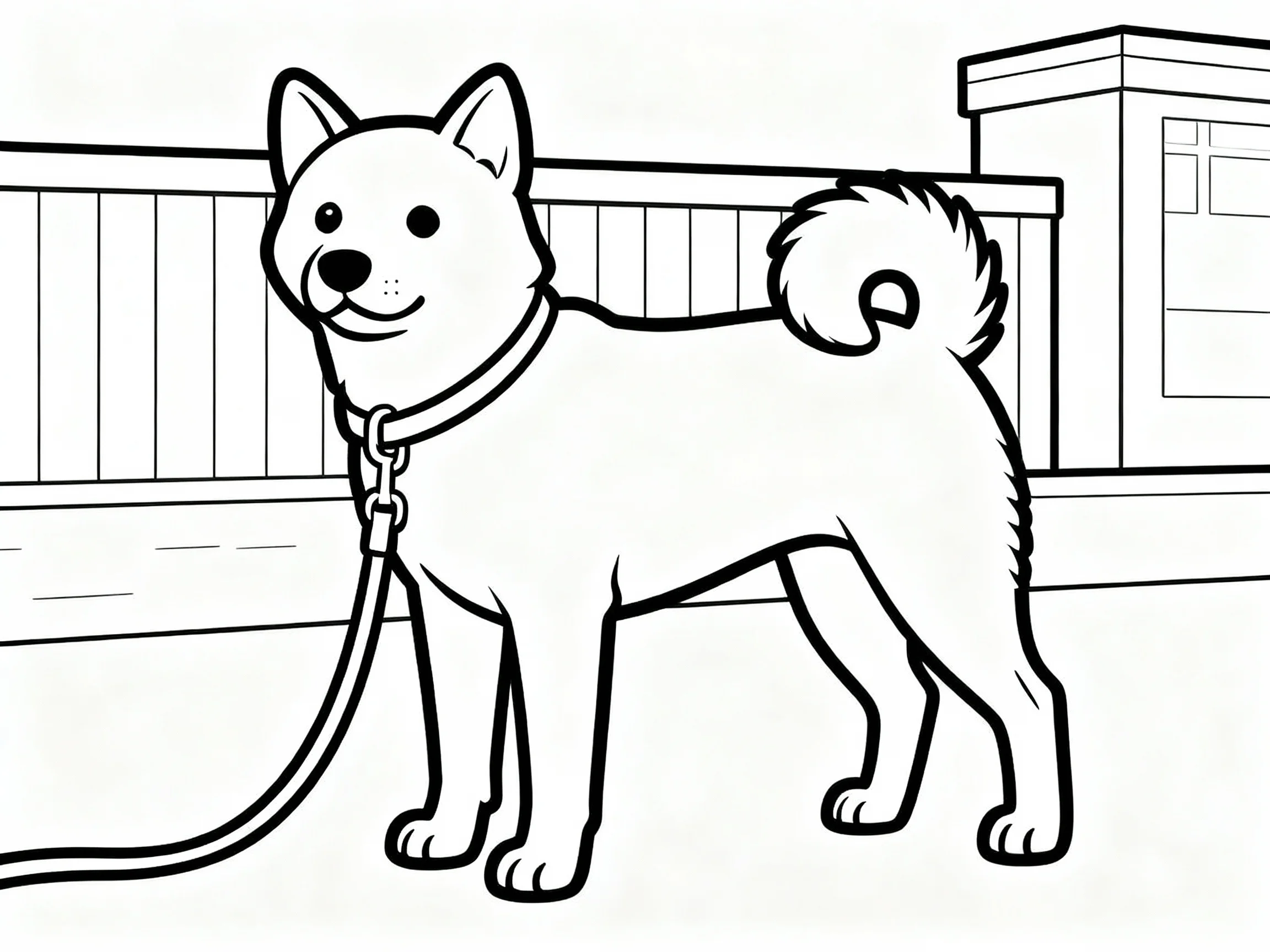 Dog on a Leash