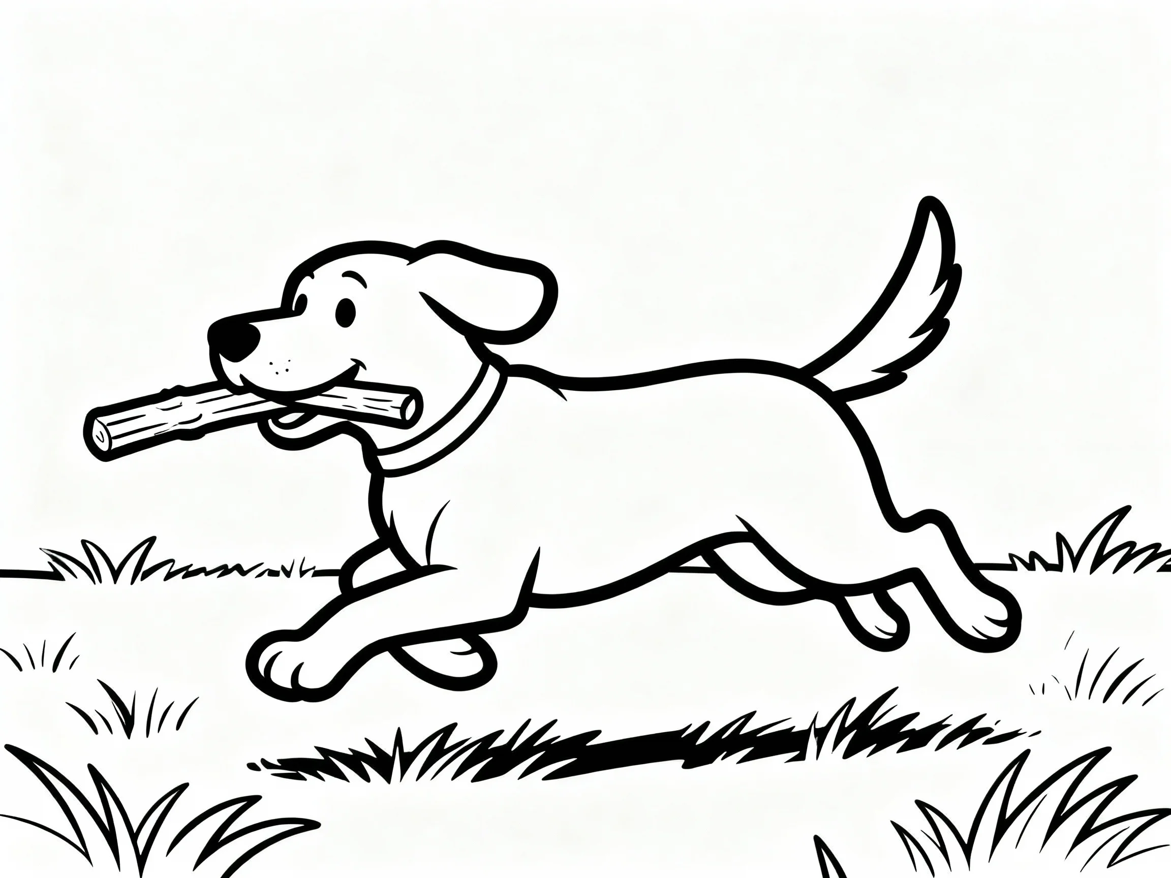 Dog Playing with Stick