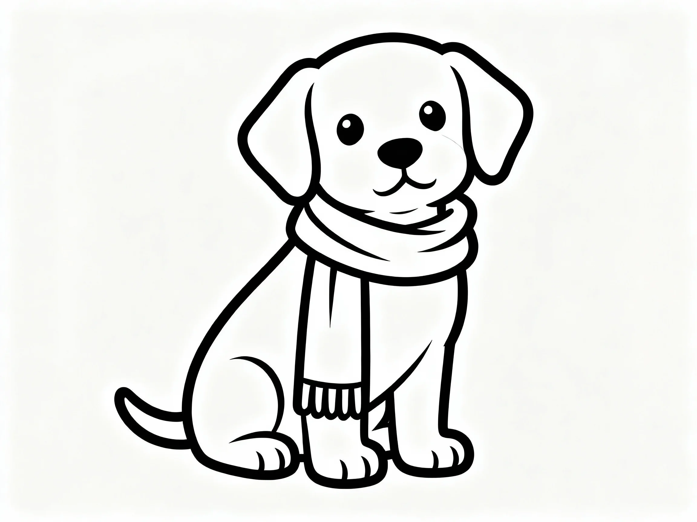 Puppy with Scarf