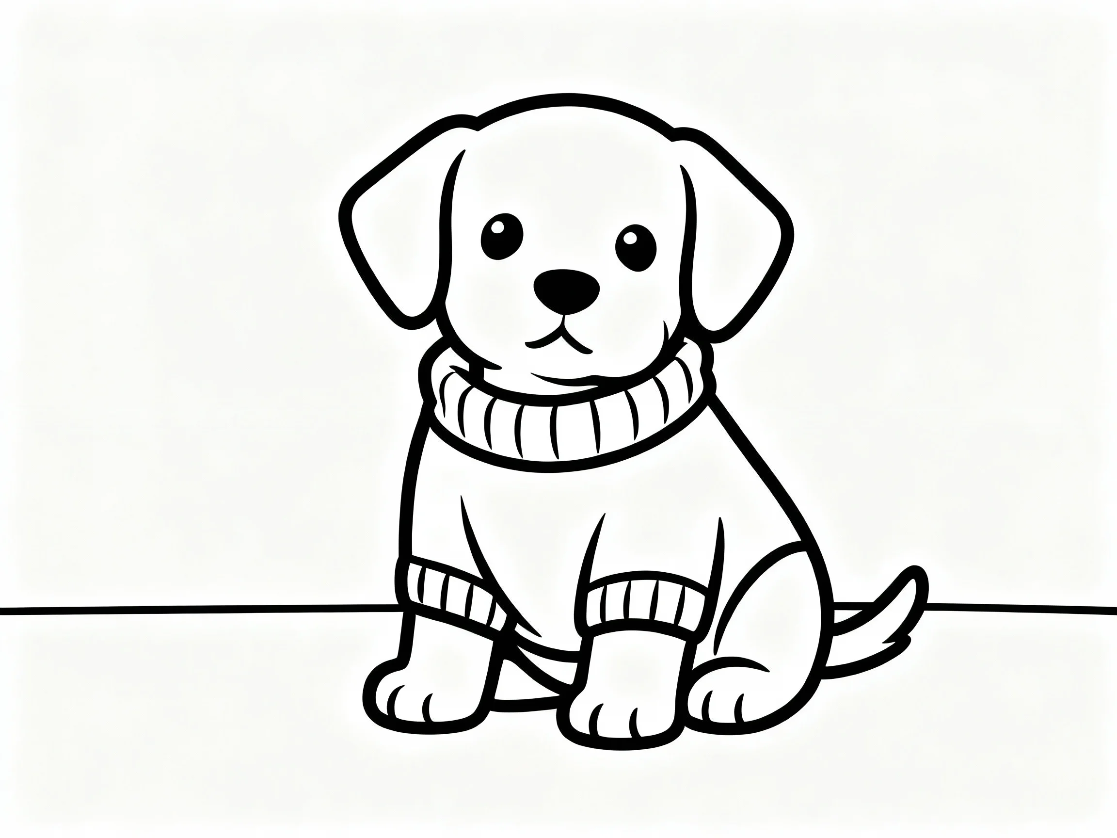 Puppy Wearing Sweater