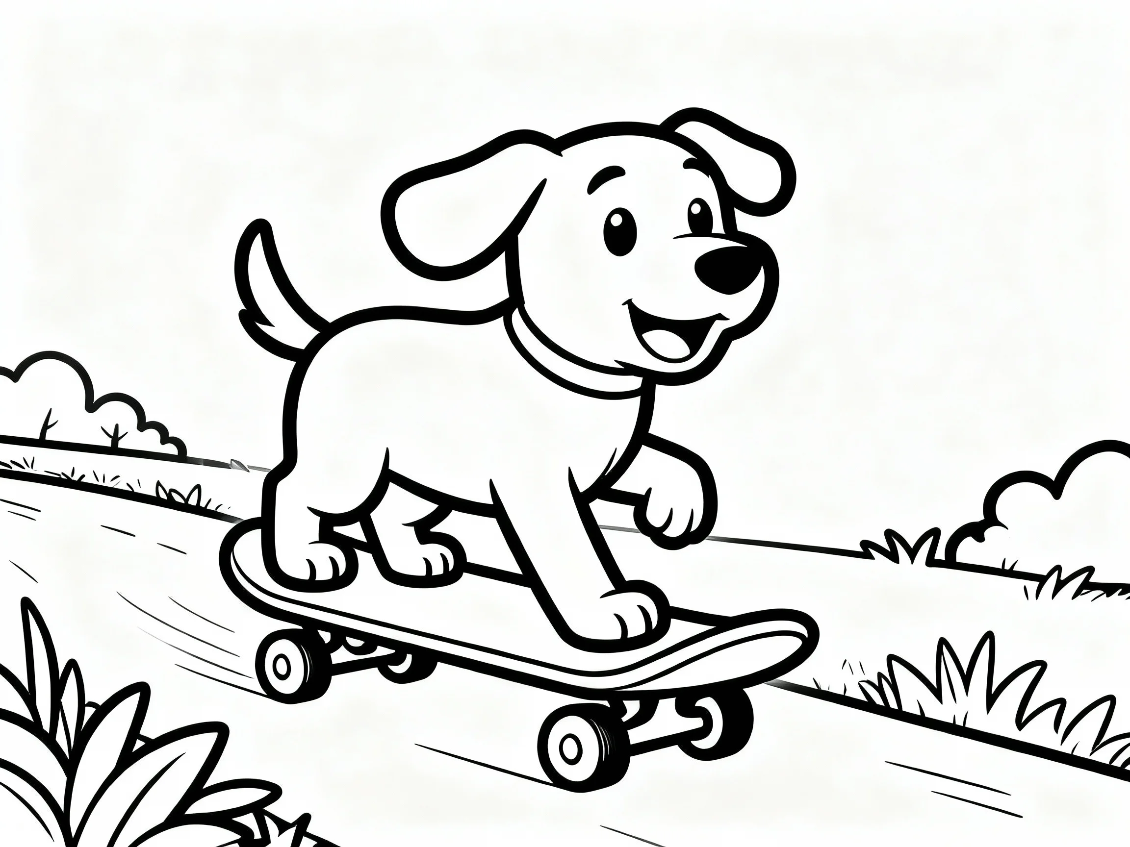 Dog on a Skateboard