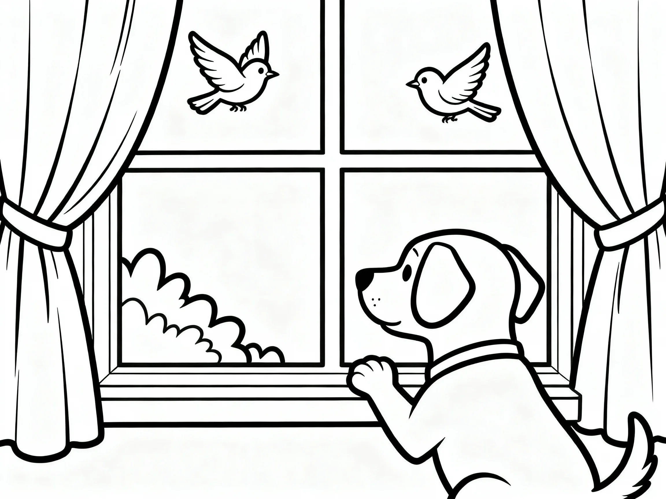 Dog Looking Out Window