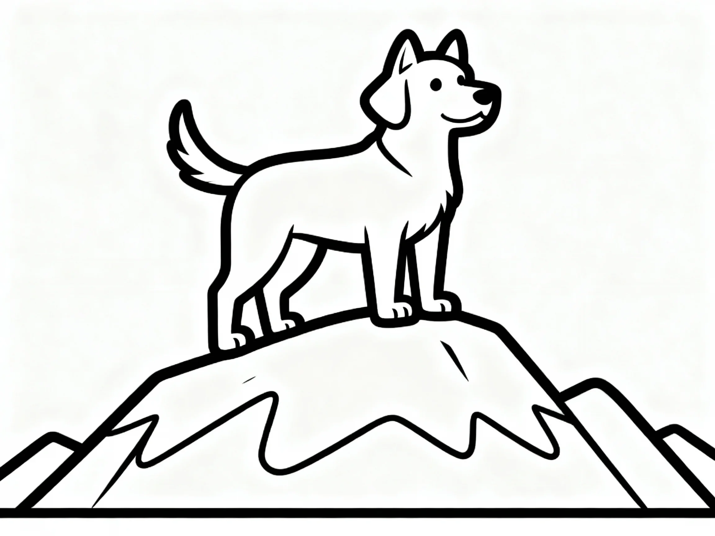 Dog on Mountain Top