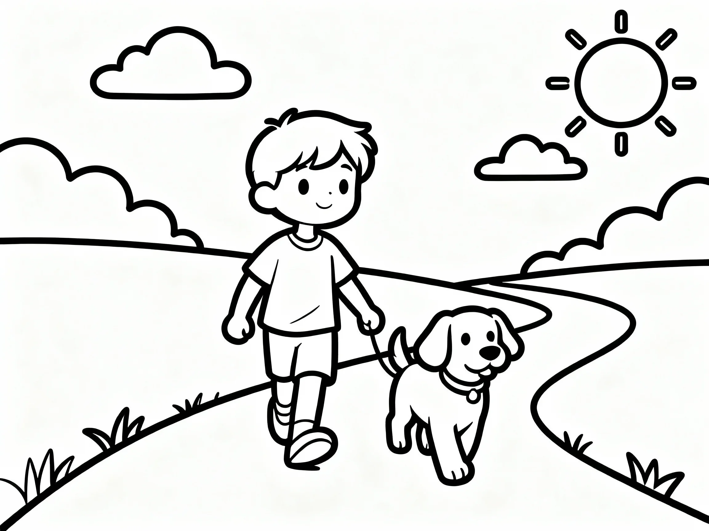 Dog and Owner Walking