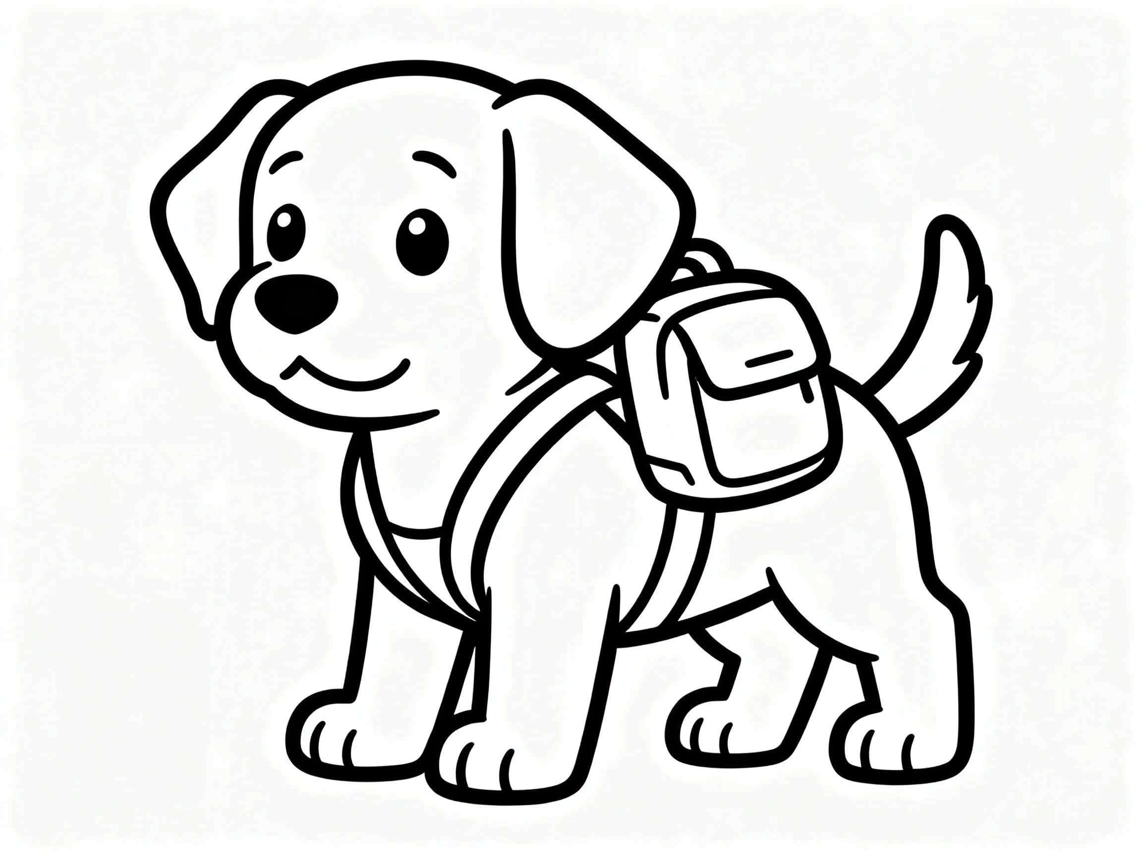 Puppy with Backpack