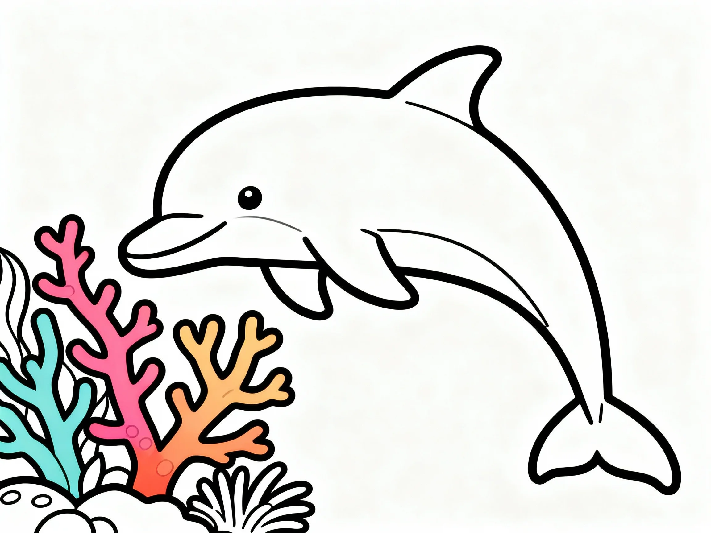 Dolphin with Coral