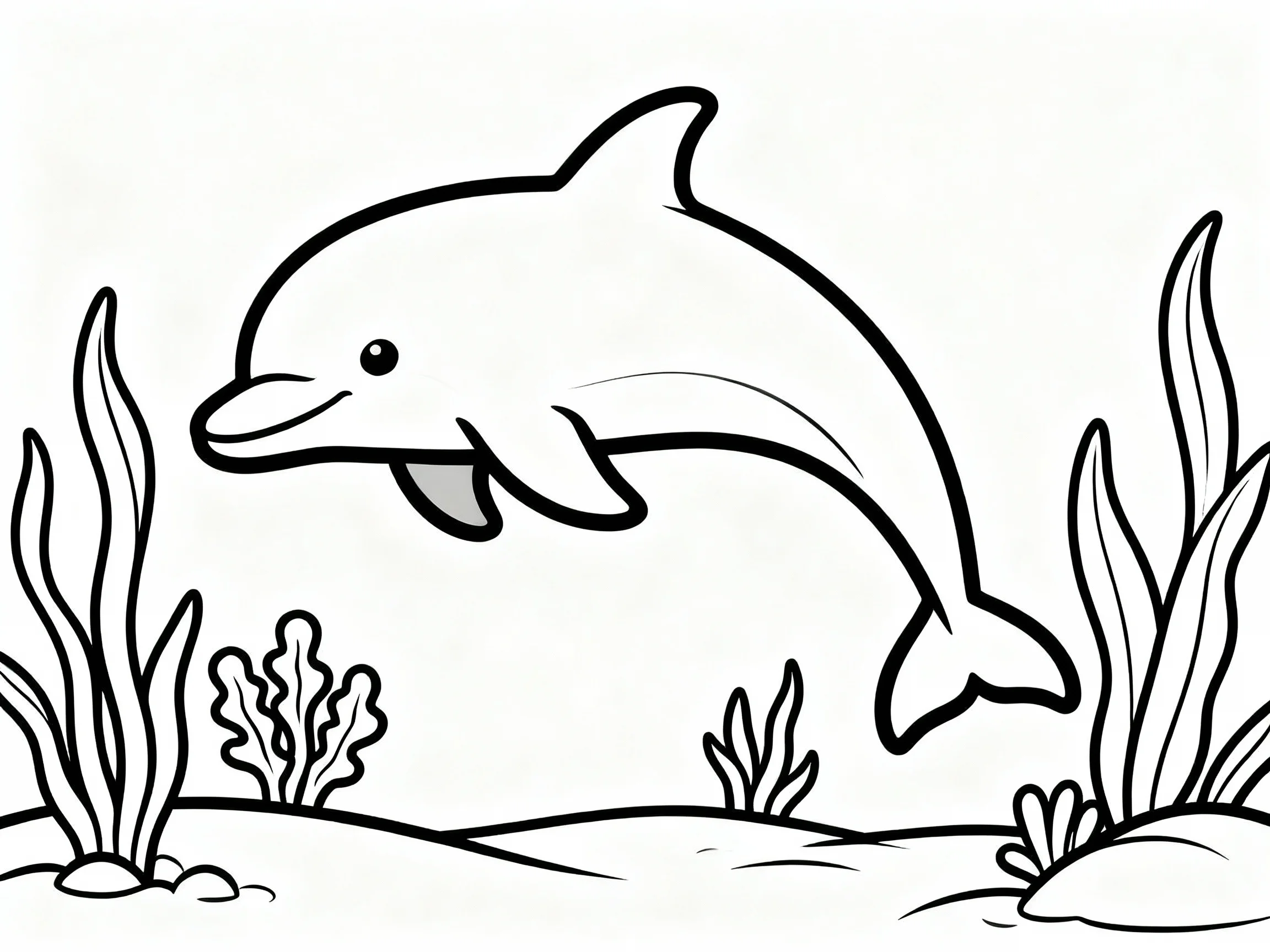 Dolphin in Kelp Forest