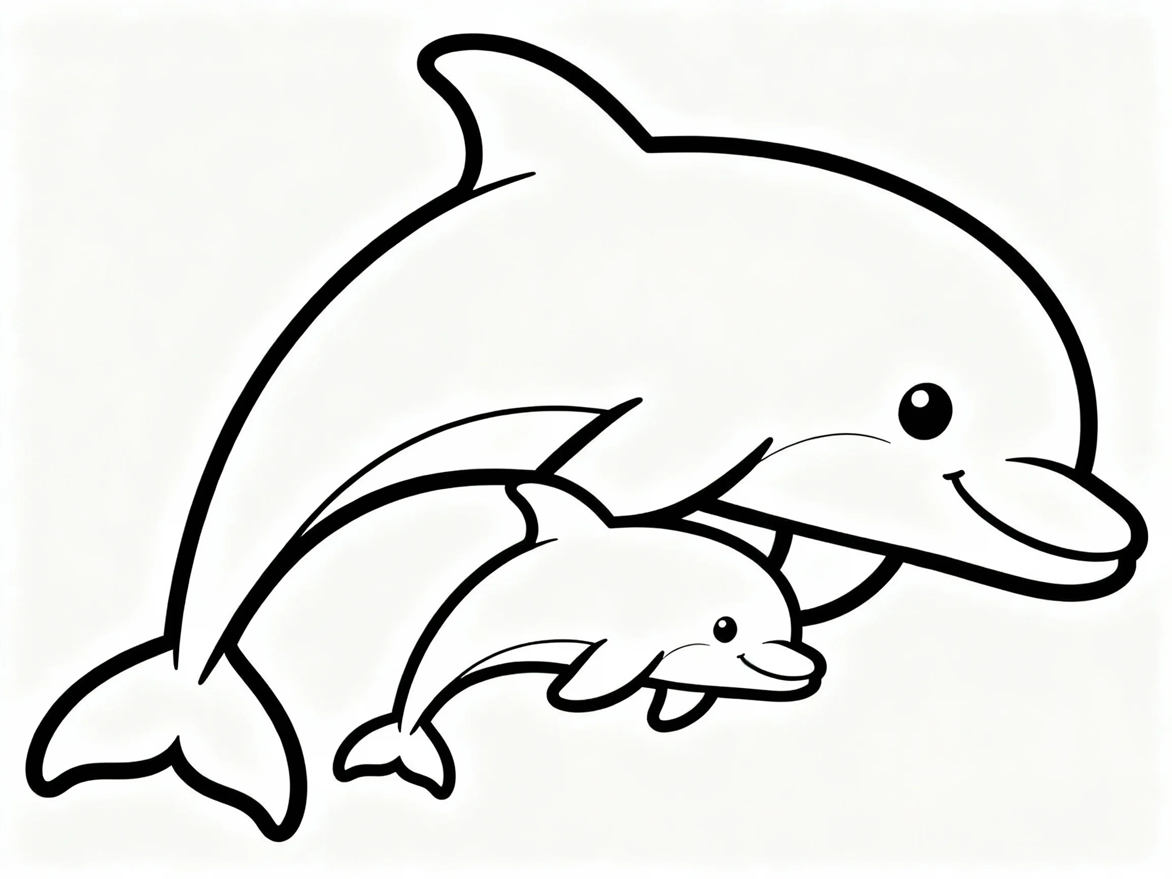 Mother and Baby Dolphin