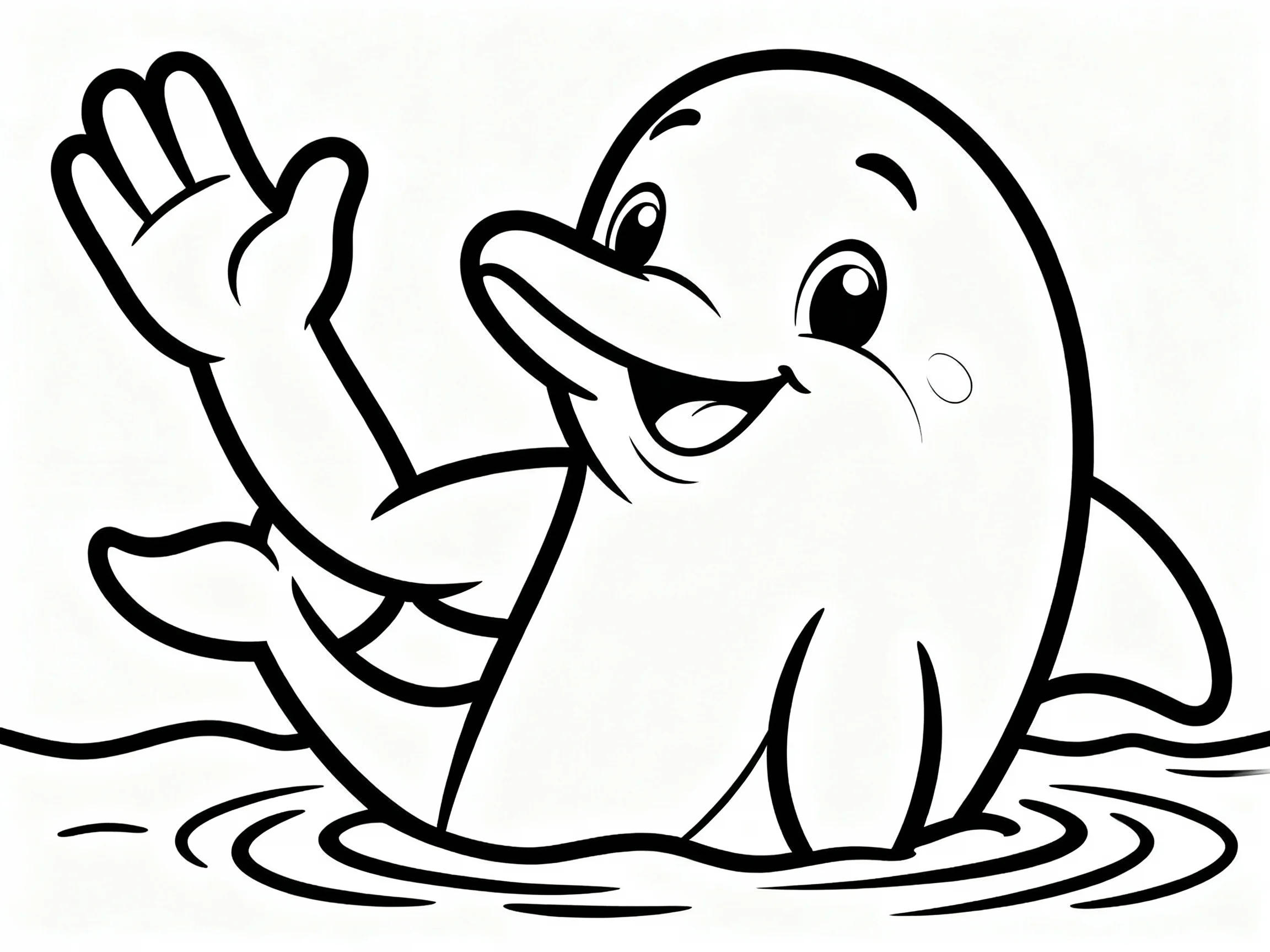 Dolphin Waving Goodbye