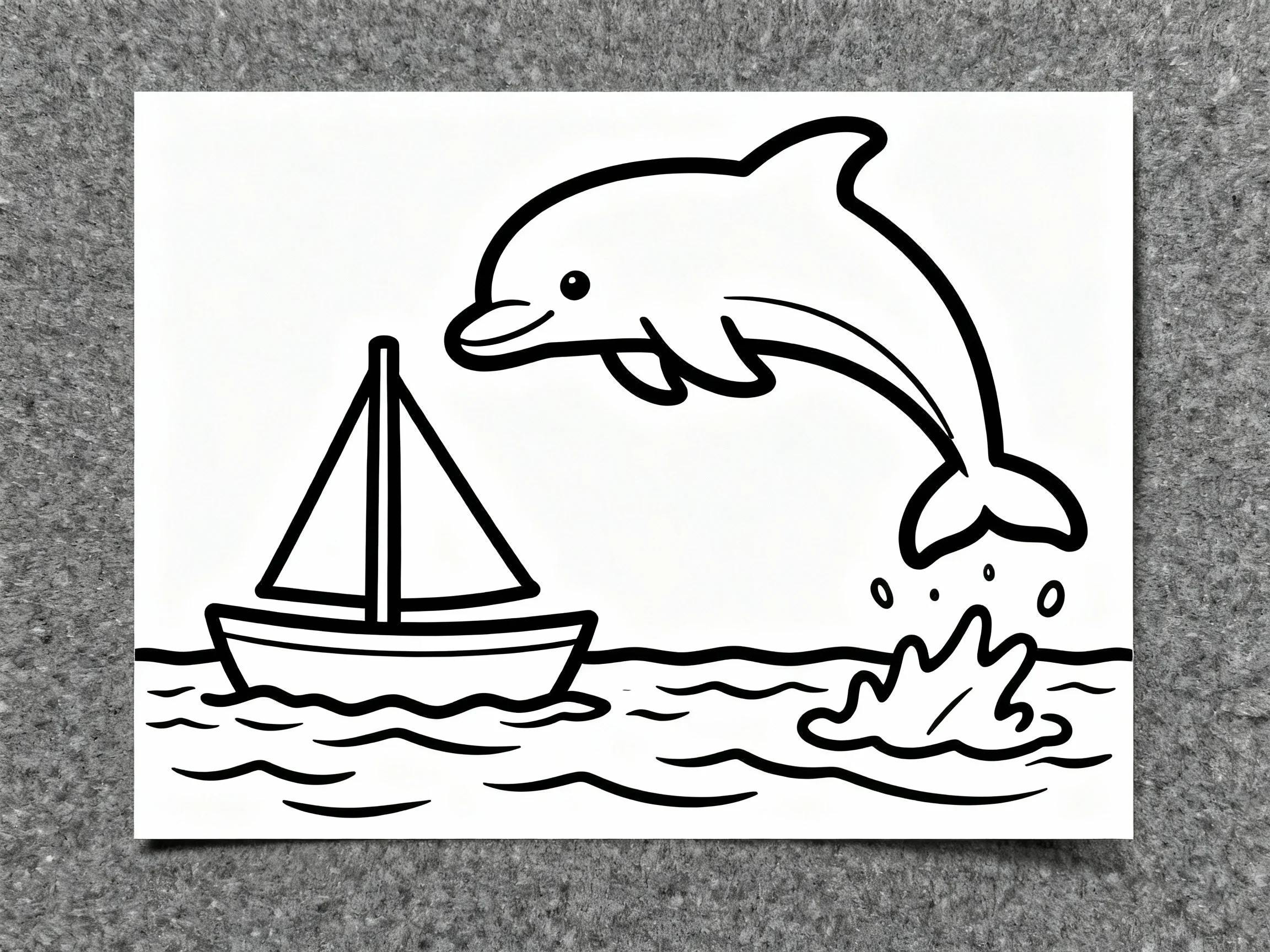 Dolphin and Sailboat