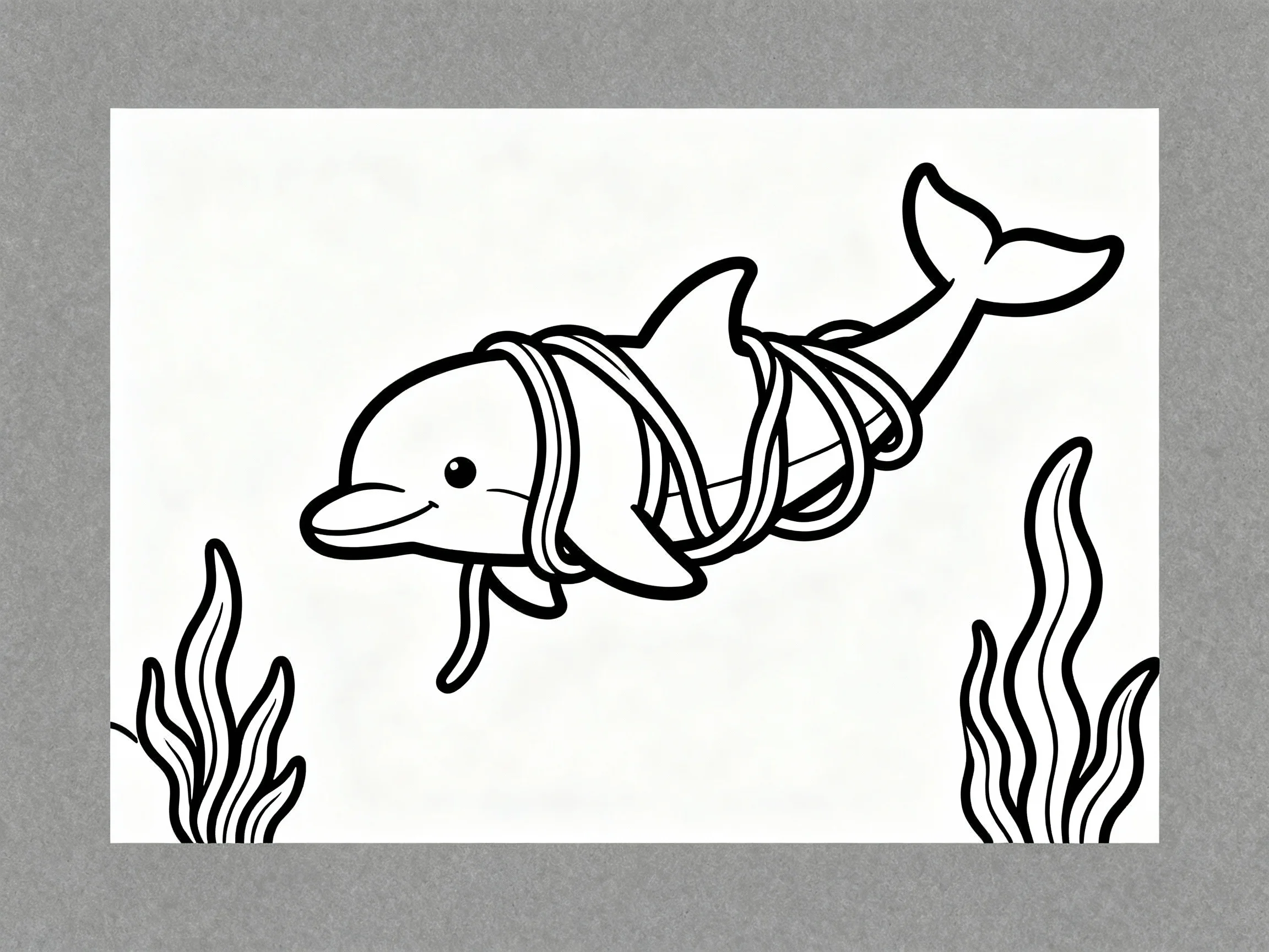 Dolphin with Seaweed