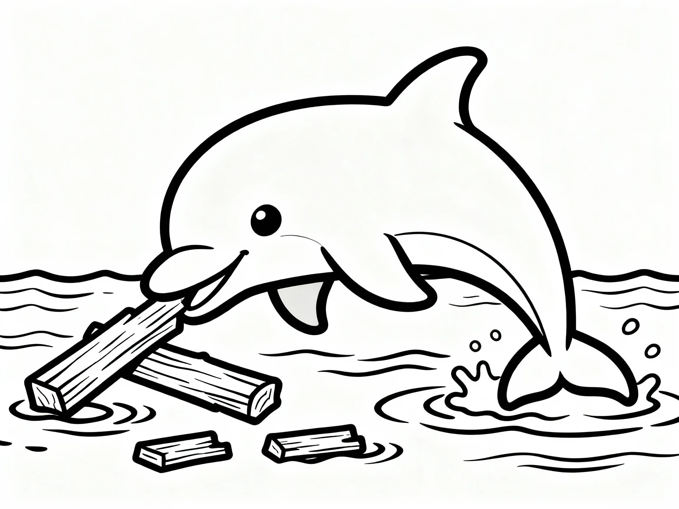 Dolphin with Flotsam