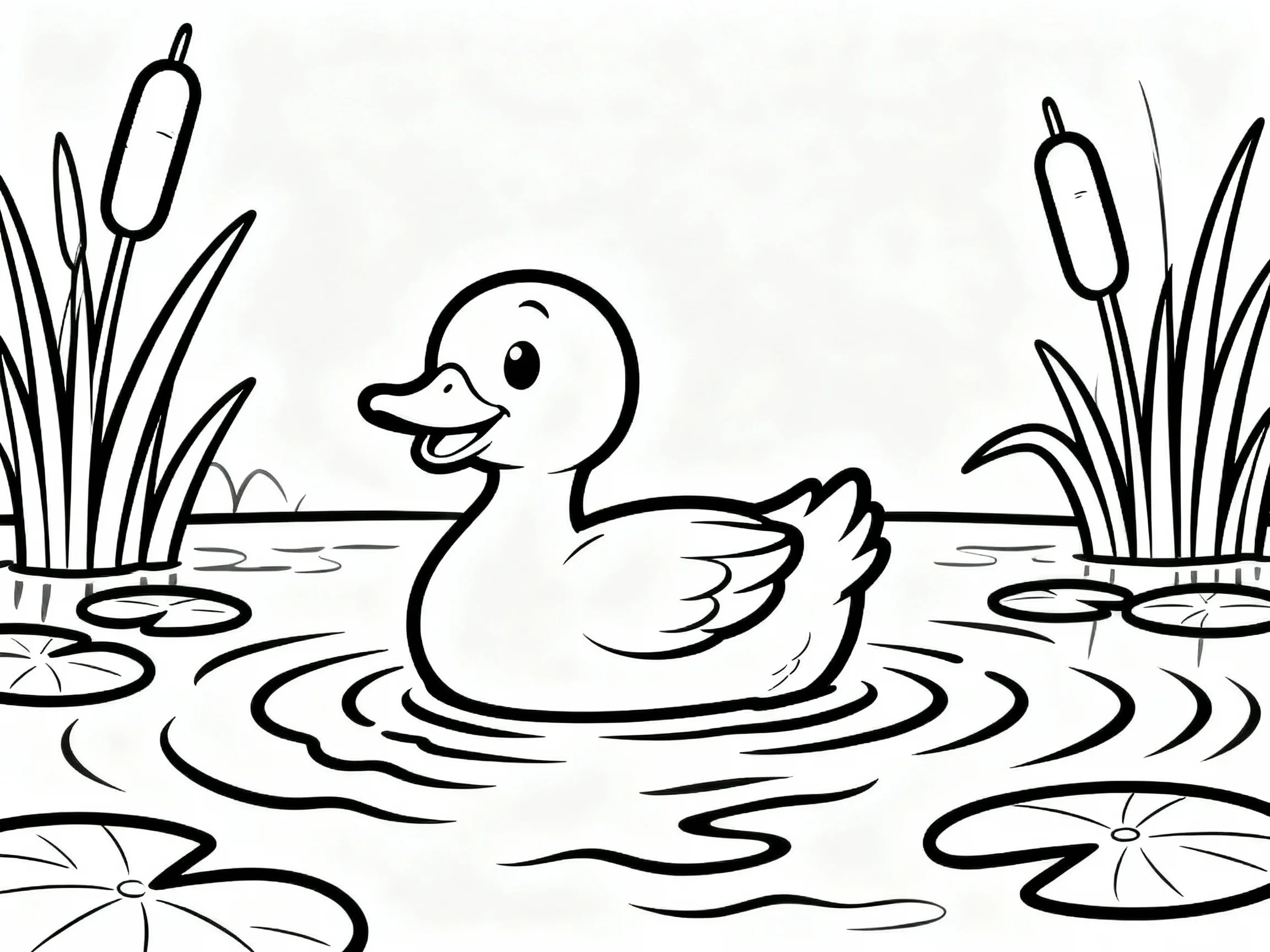 Friendly Duck by the Pond