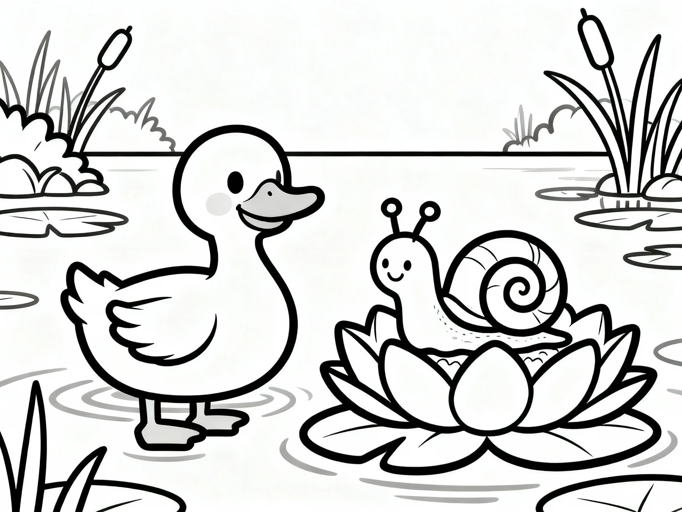 Duck with a Snail