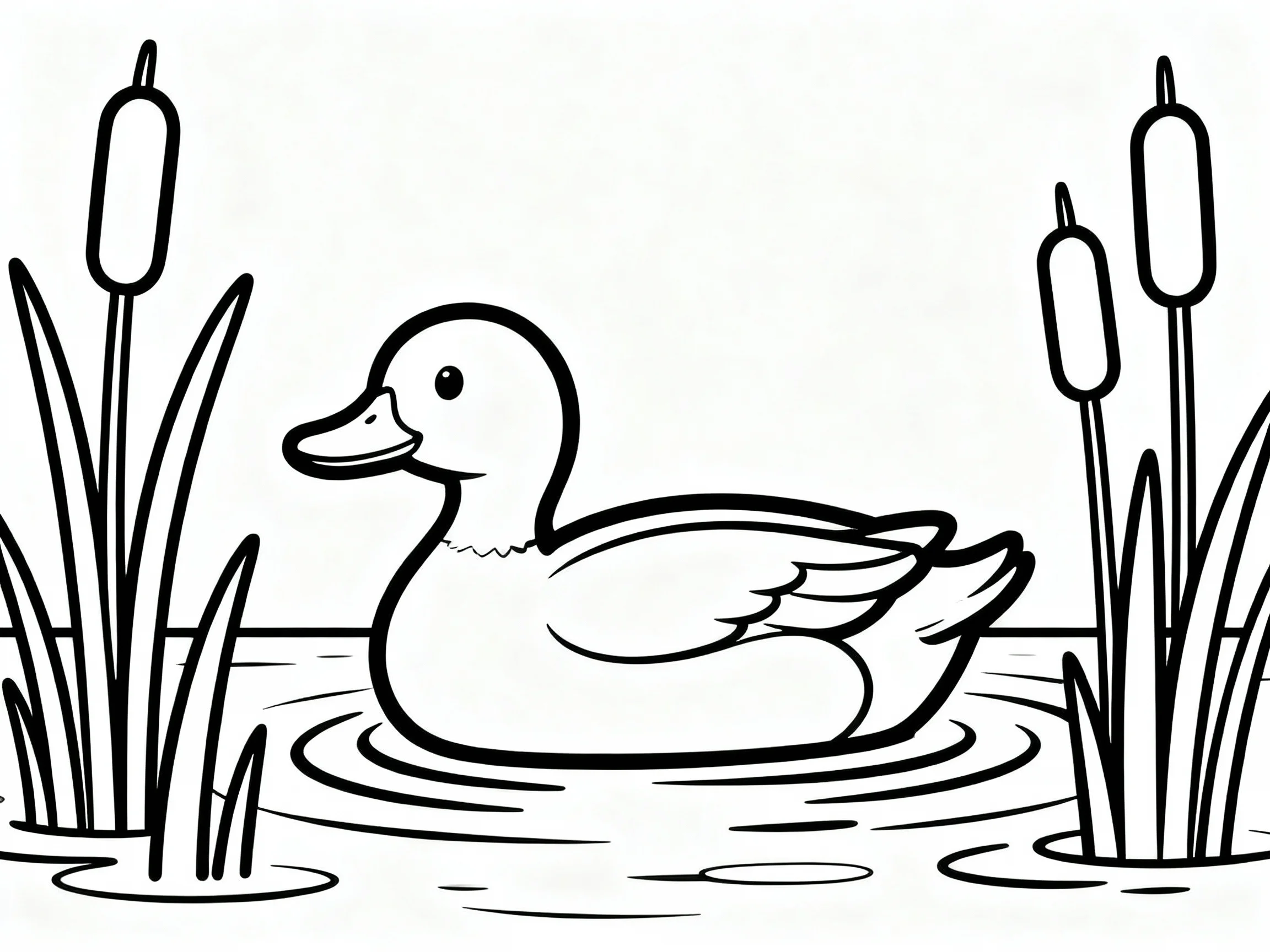 Duck with Cattails