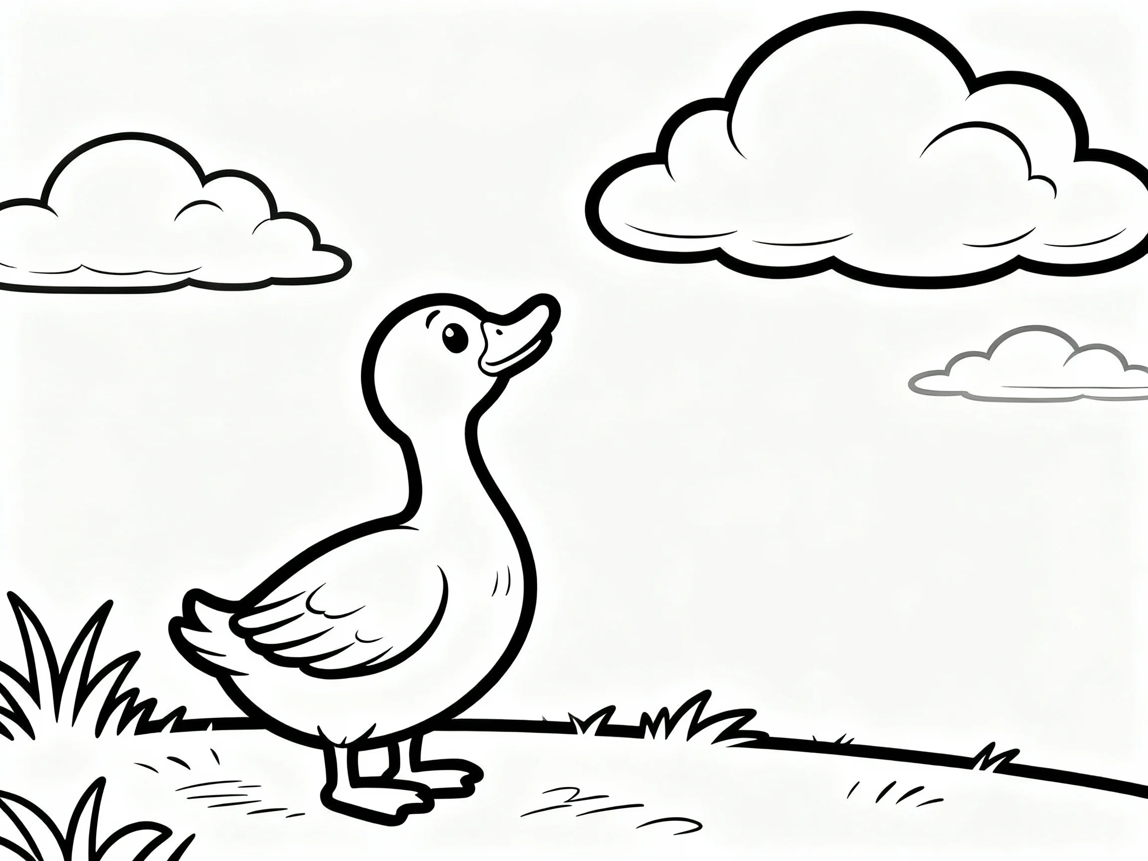 Duck with Clouds