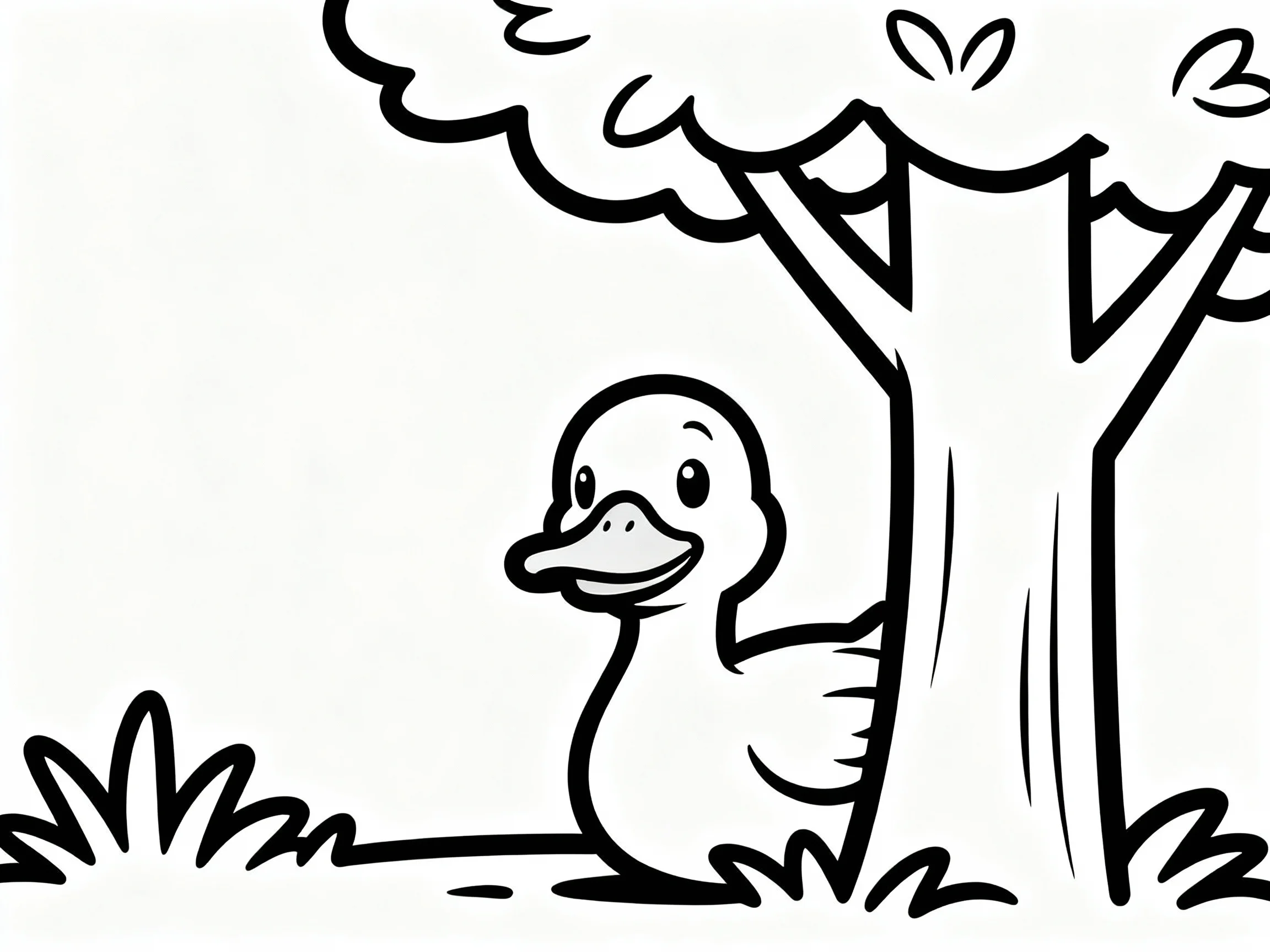 Duck Playing Hide and Seek