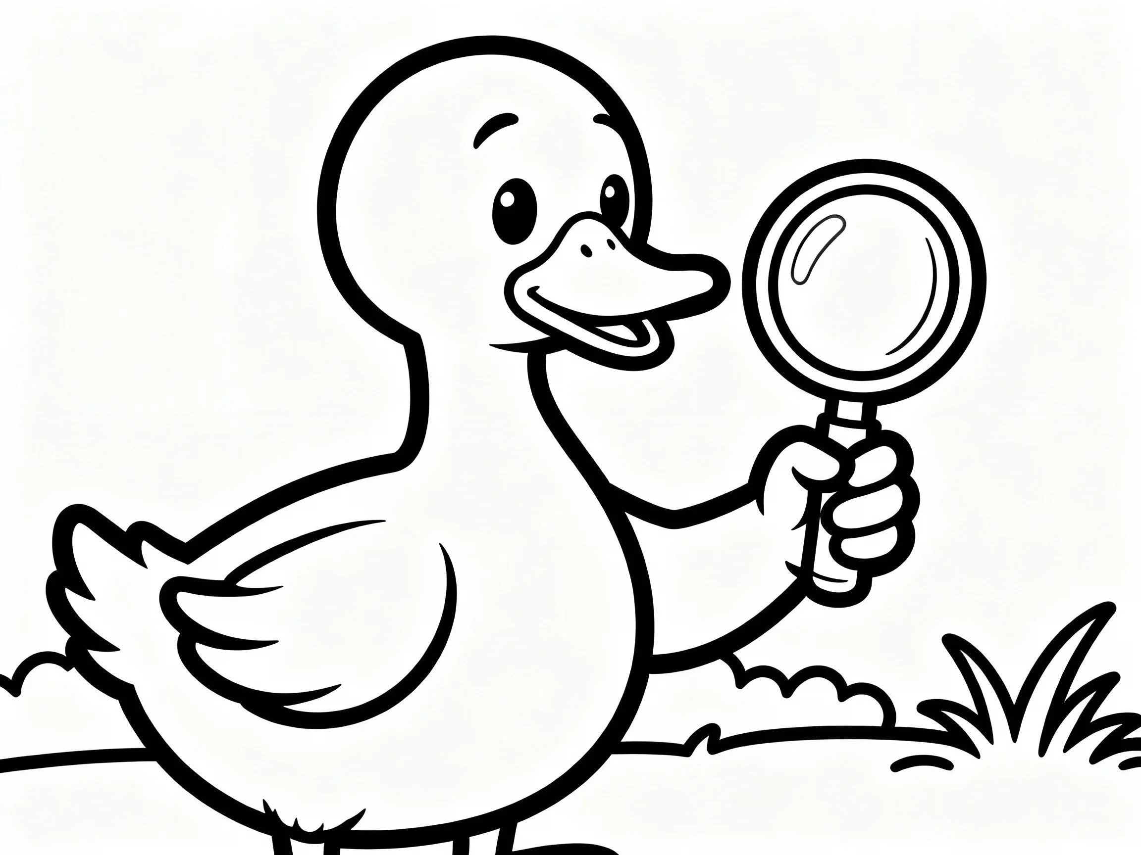 Duck with a Magnifying Glass