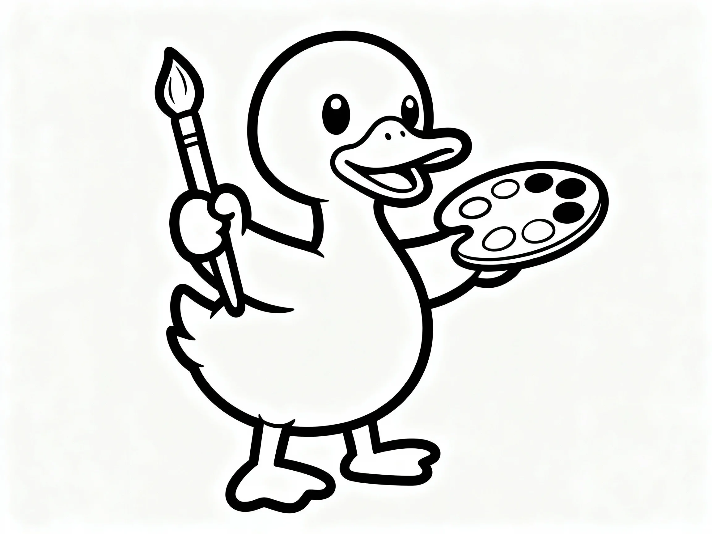 Duck with Paint Palette