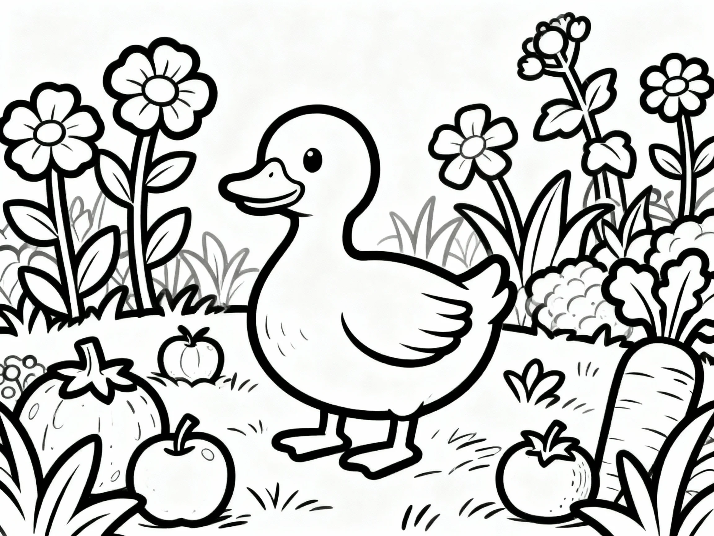 Duck in a Garden