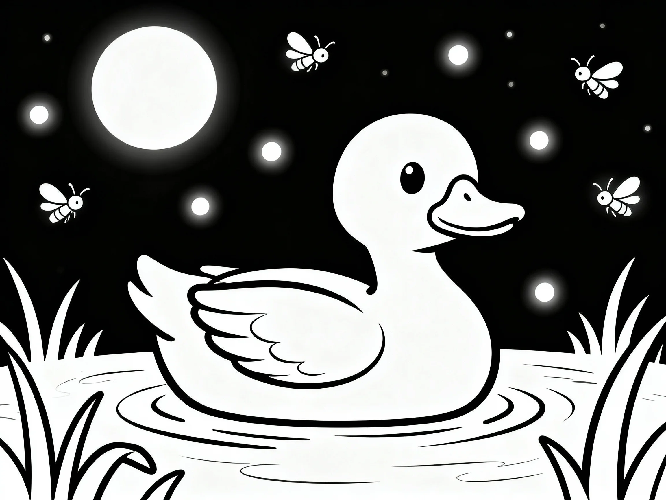 Duck with Fireflies