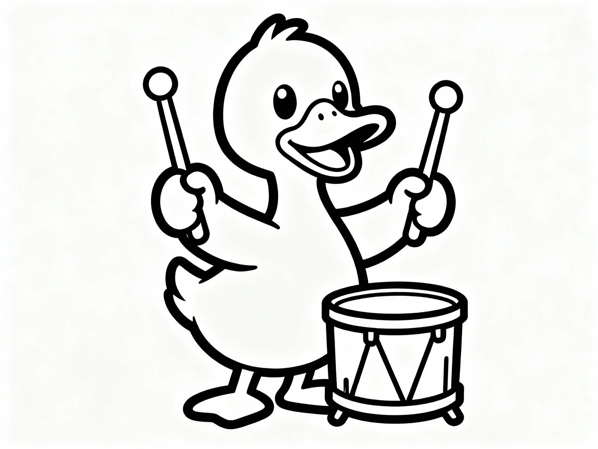 Duck Playing Drums