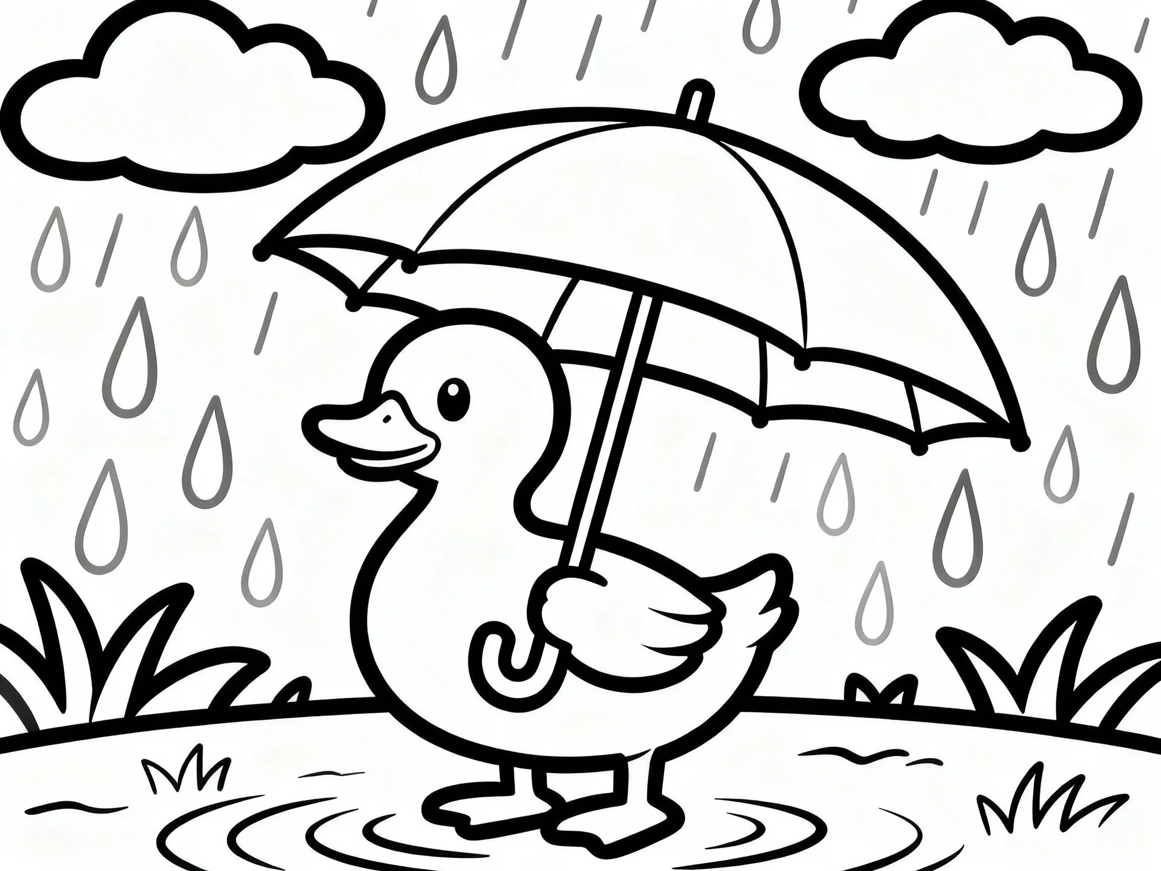 Duck Under an Umbrella