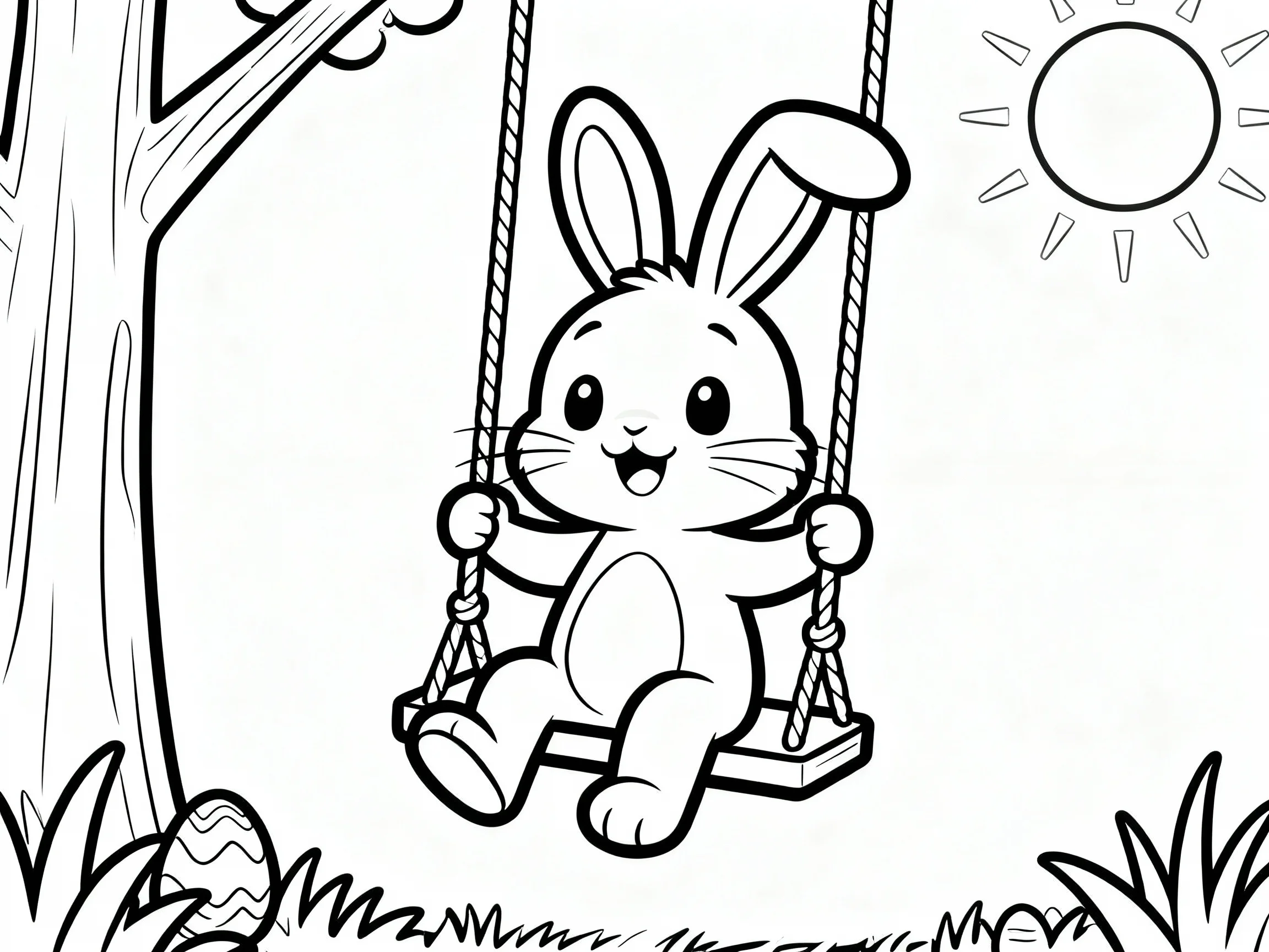 Bunny on Swing