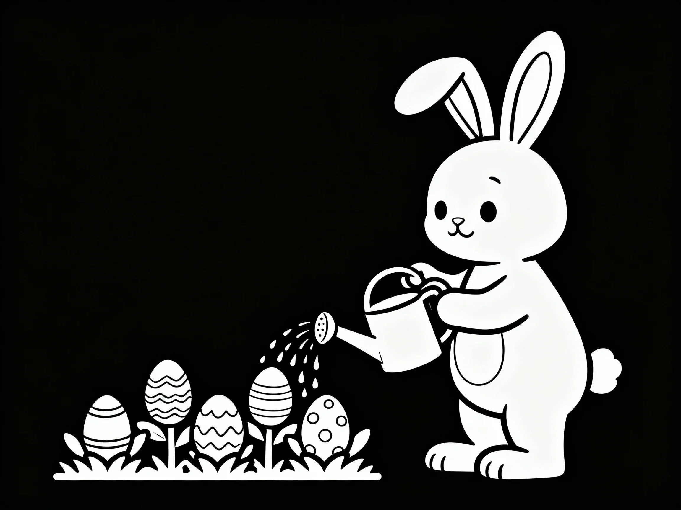 Bunny with Watering Can