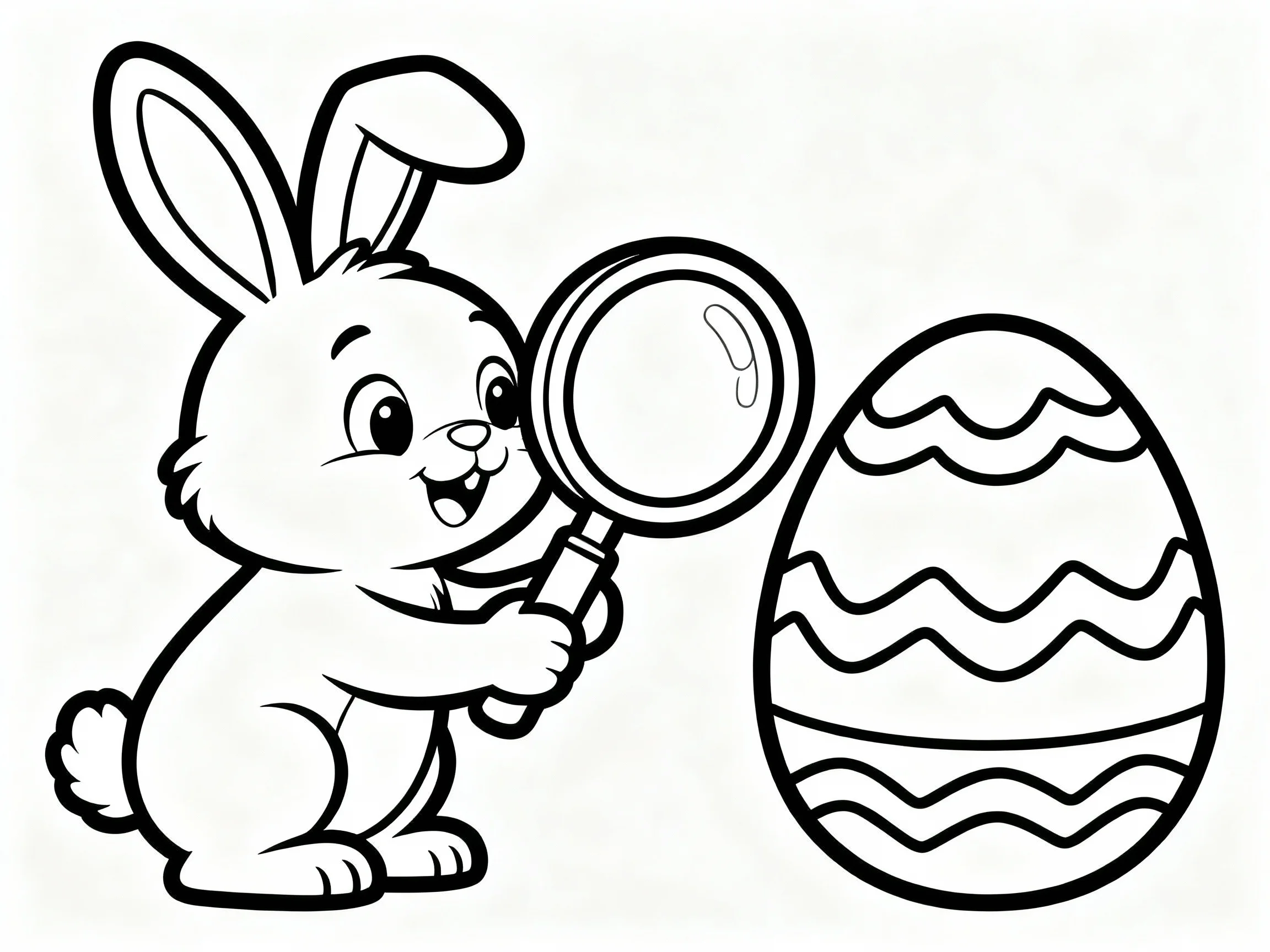 Bunny with Magnifying Glass