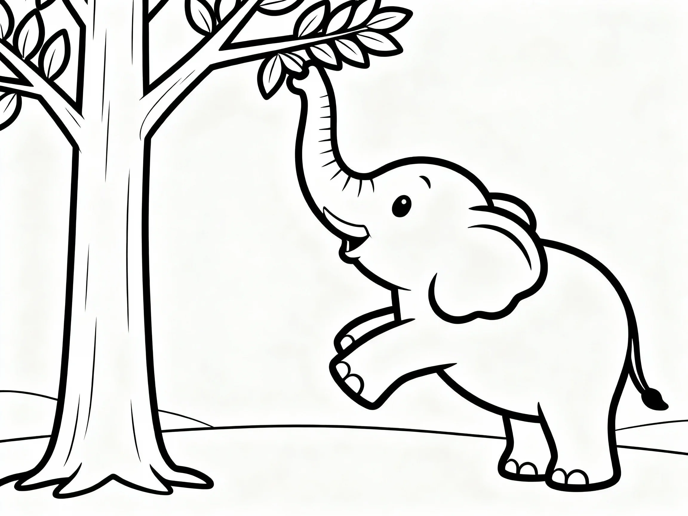 Elephant Reaching for Leaves