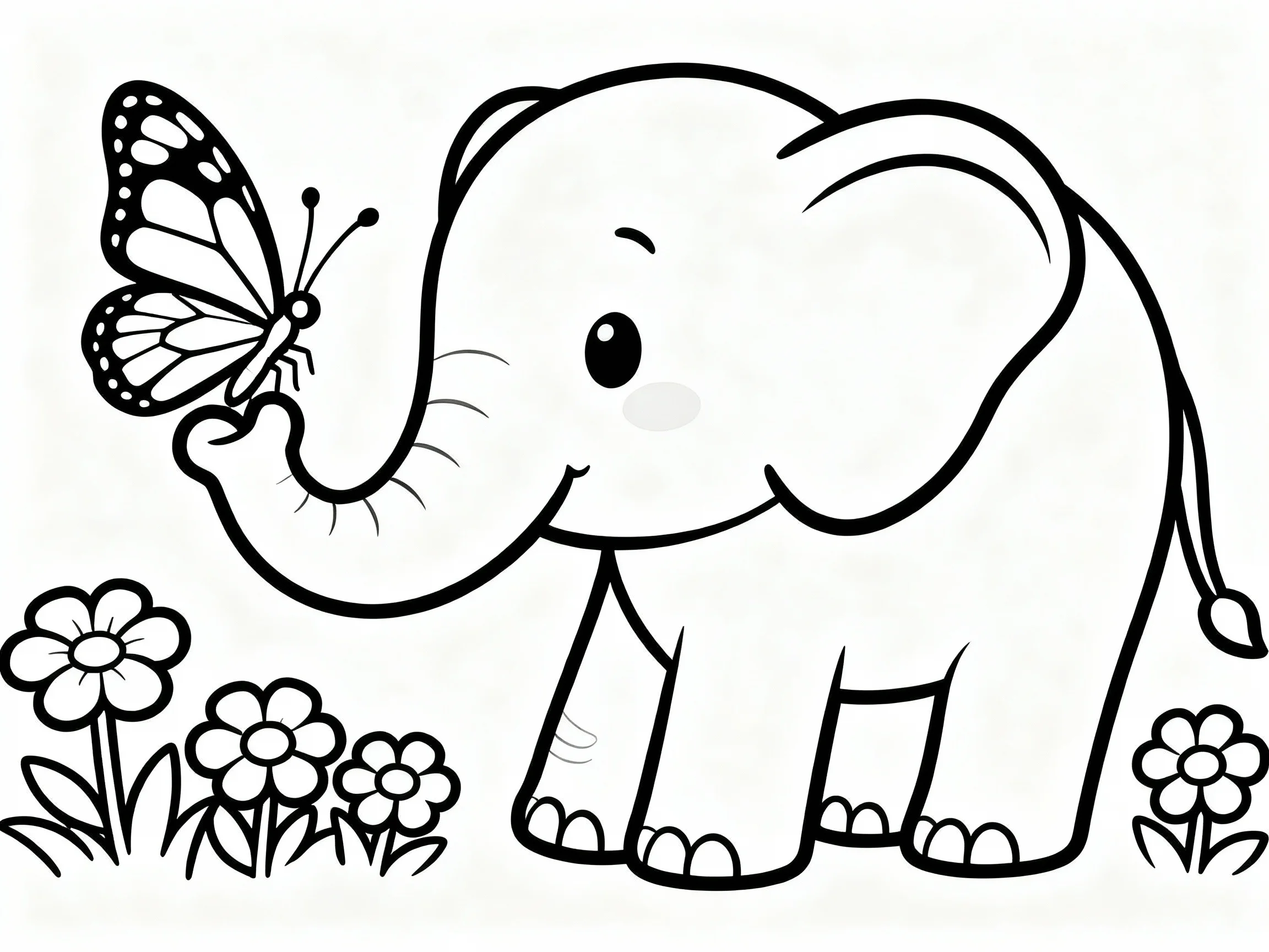 Elephant with Butterfly