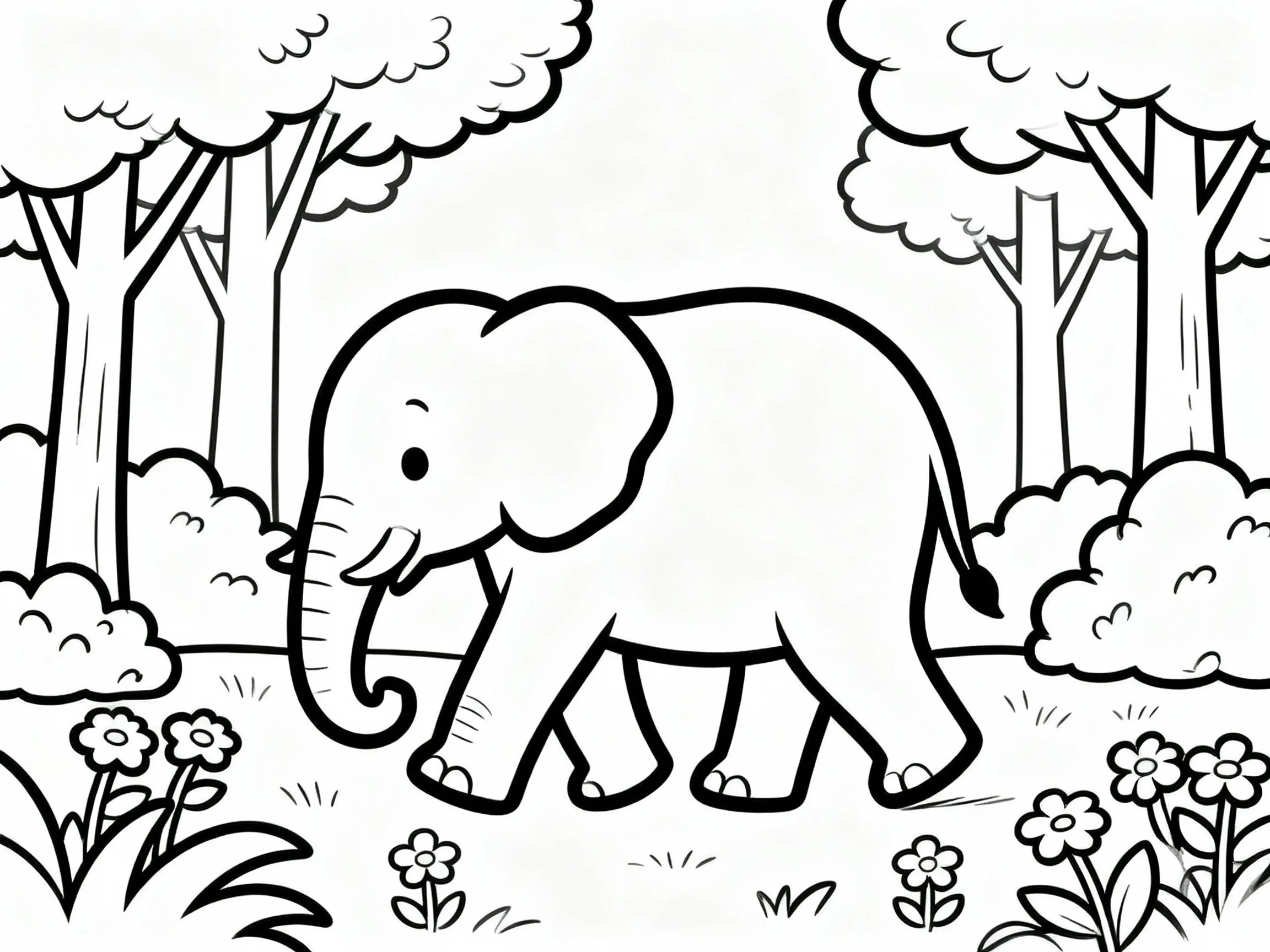 Elephant in a Forest
