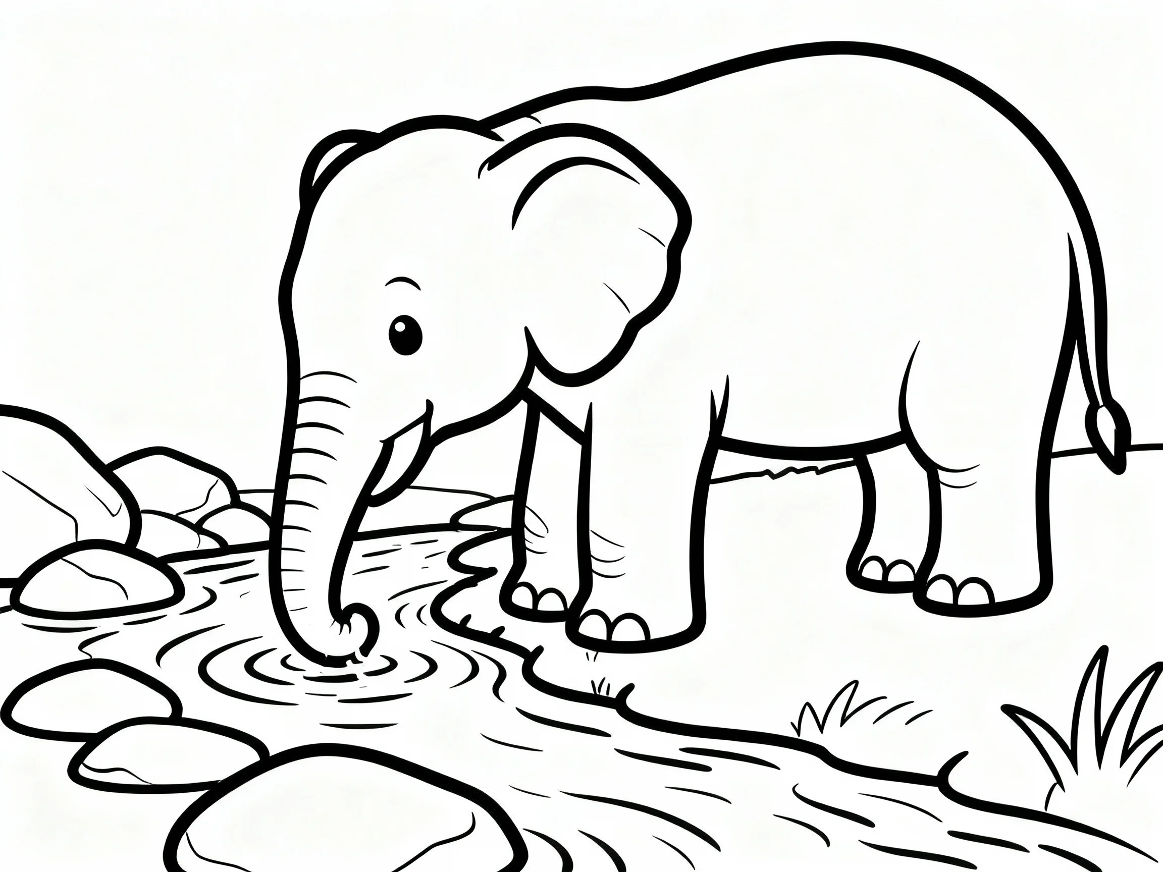 Elephant Drinking Water