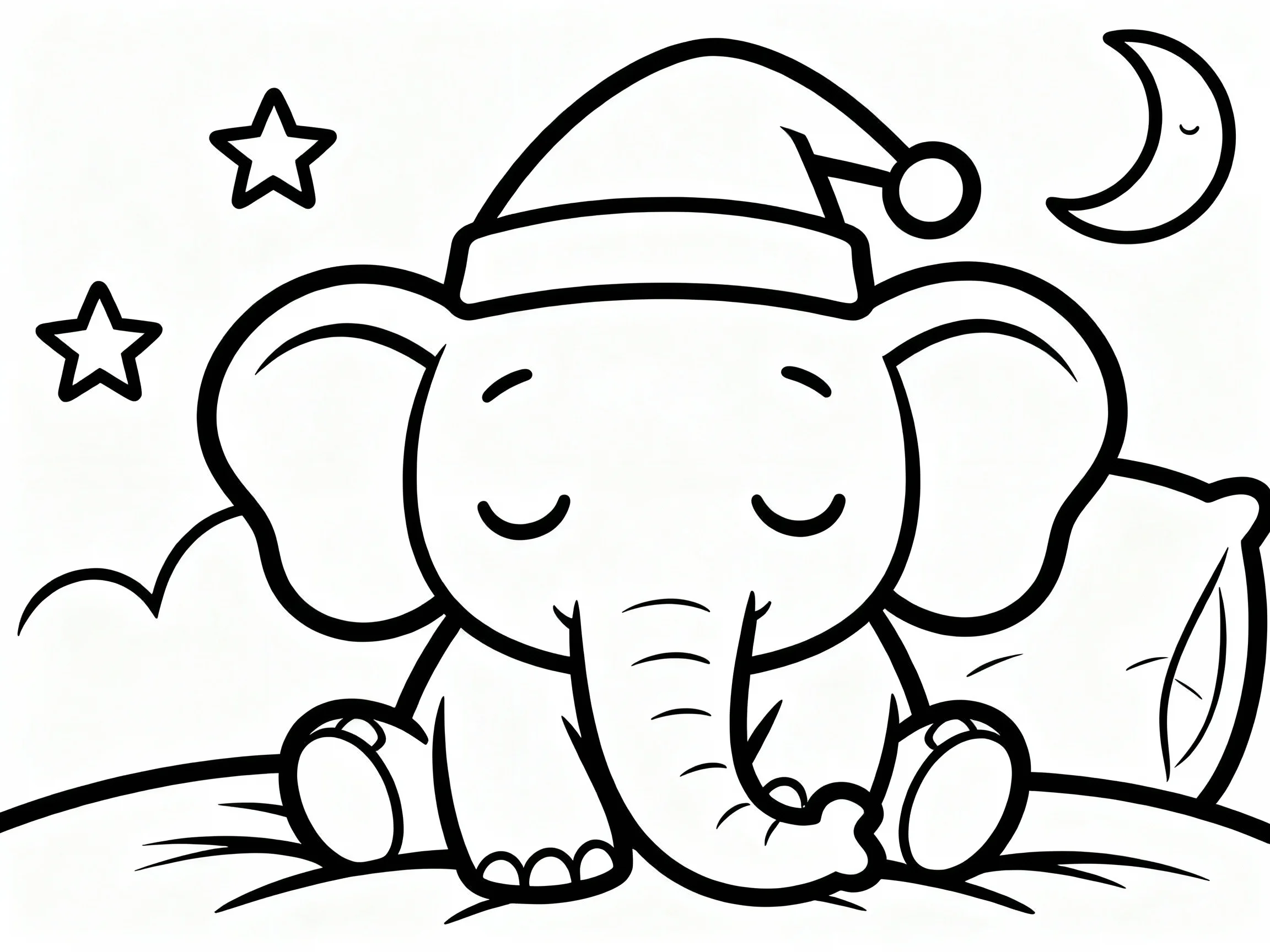 Elephant with Sleeping Cap
