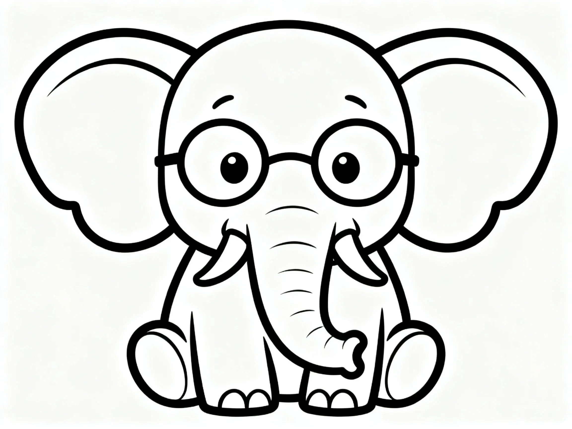 Elephant Wearing Glasses