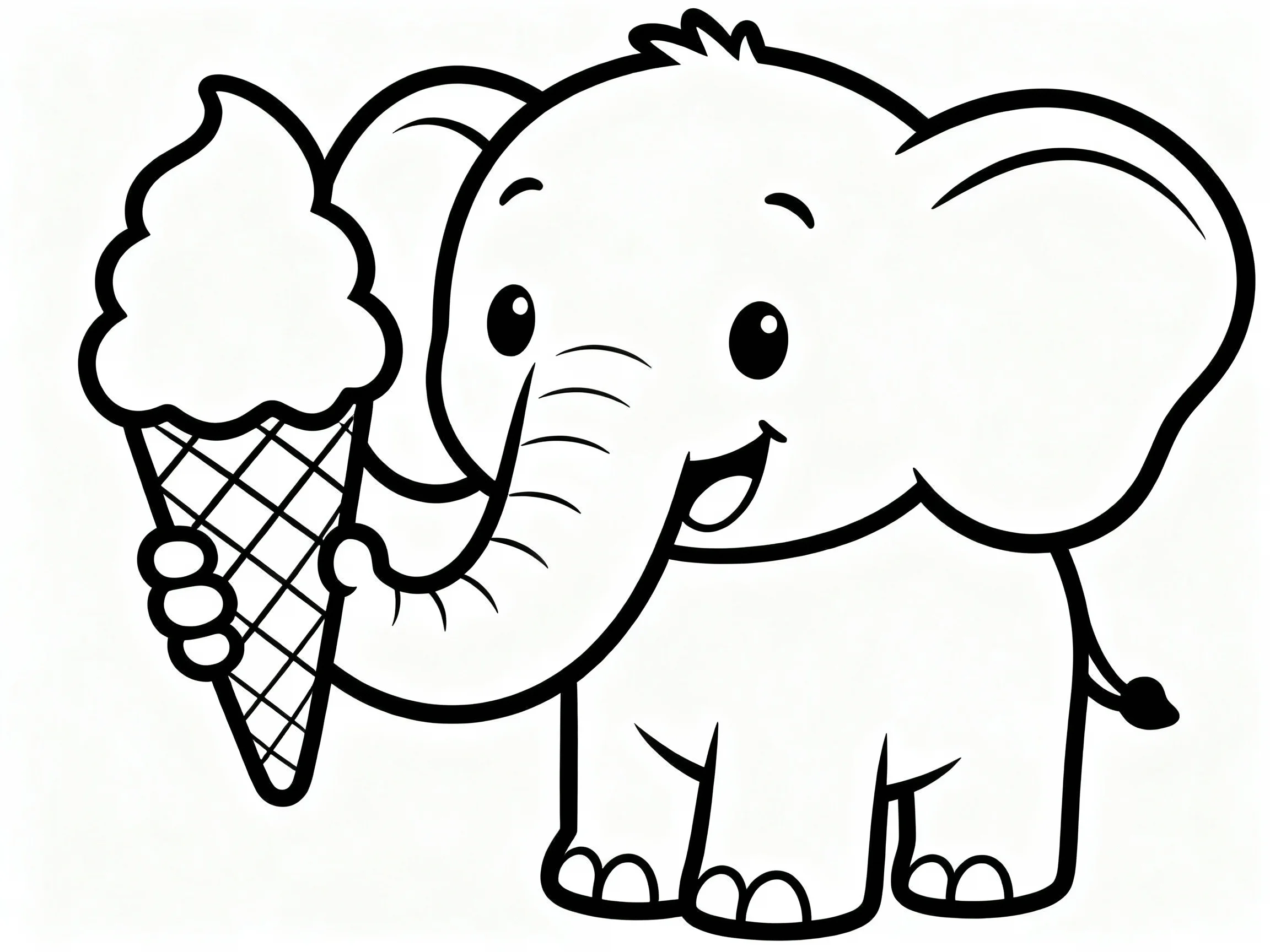 Elephant with Ice Cream