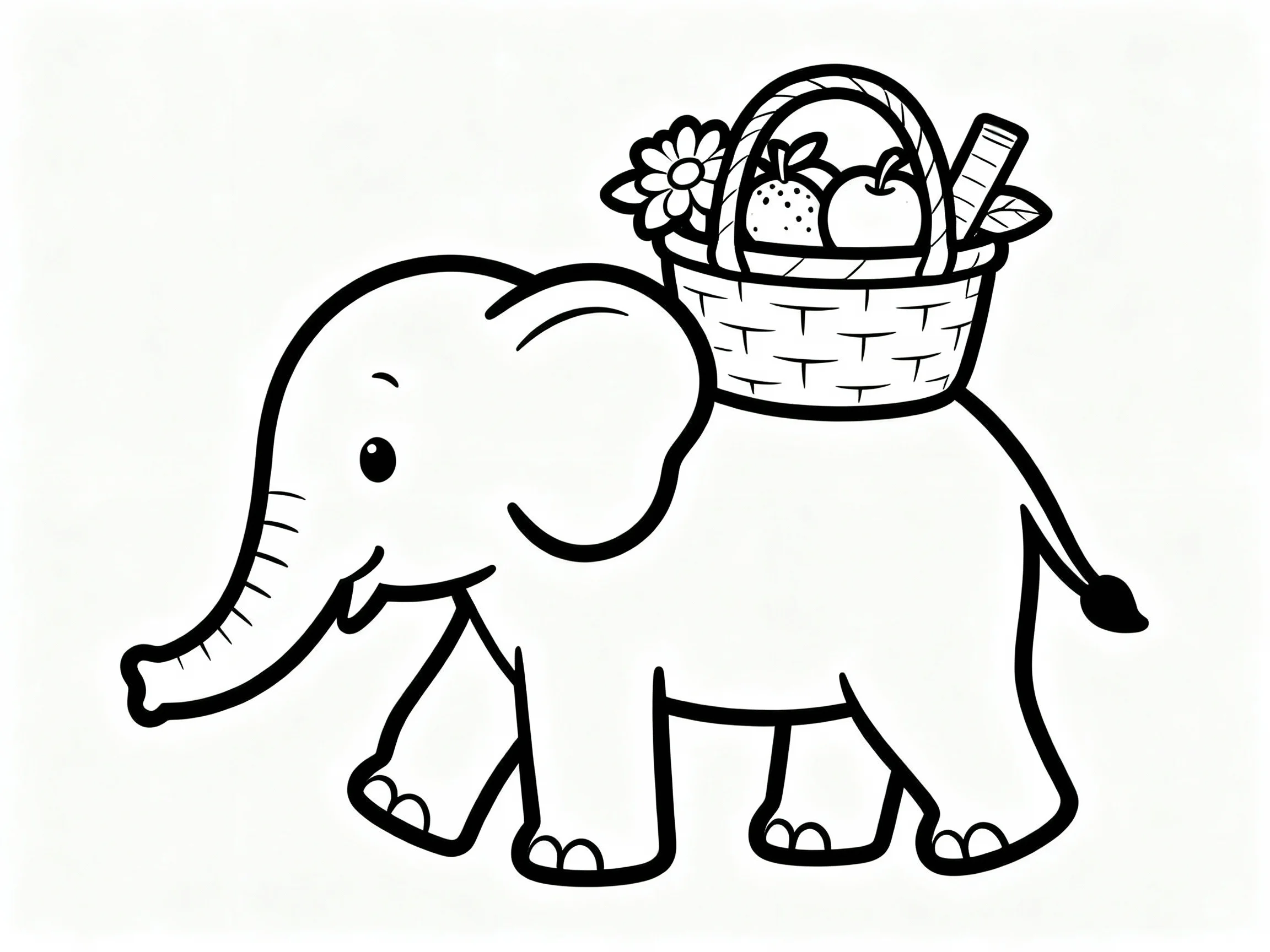 Elephant Carrying Basket