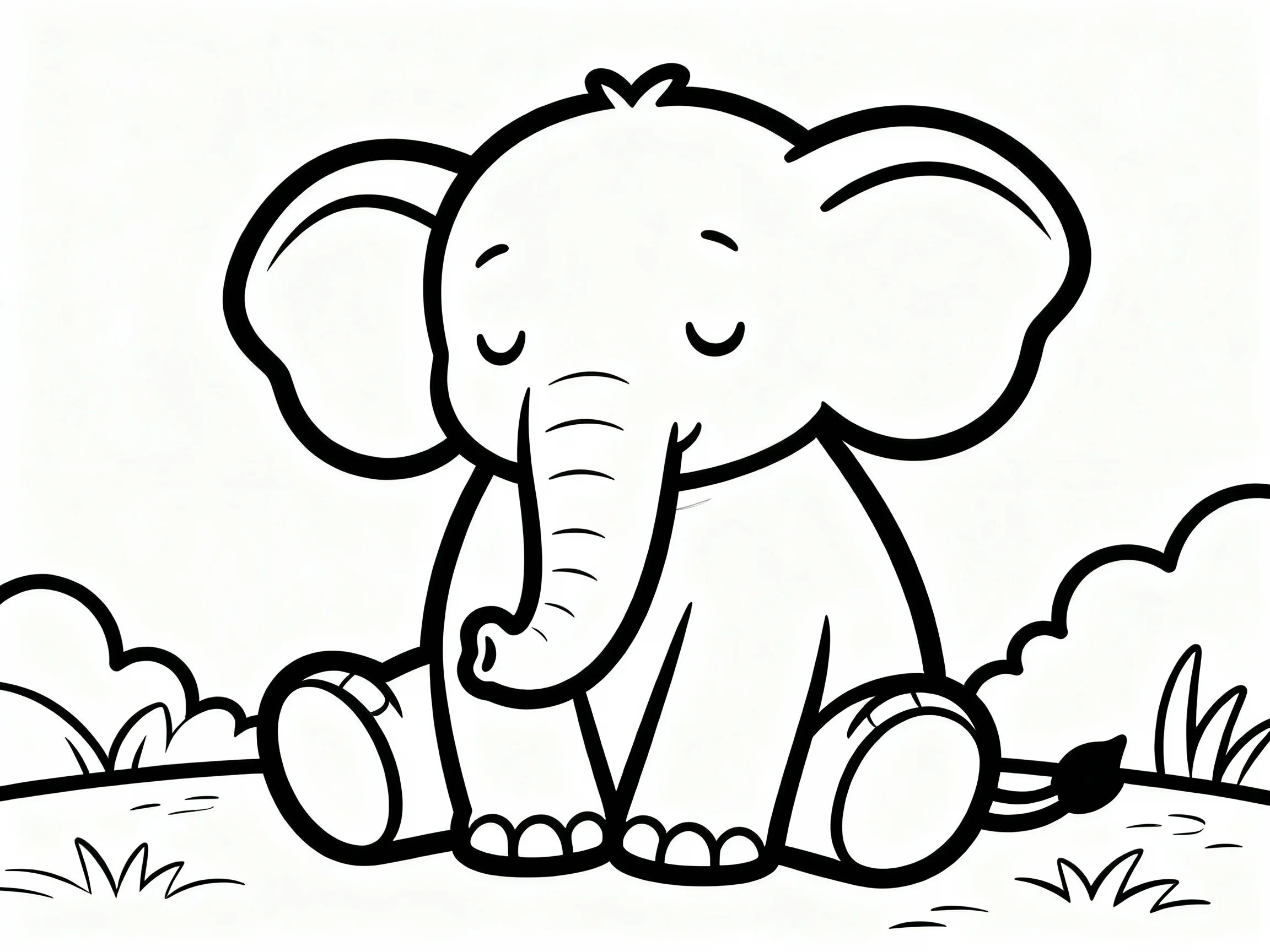 Elephant in Sitting Position