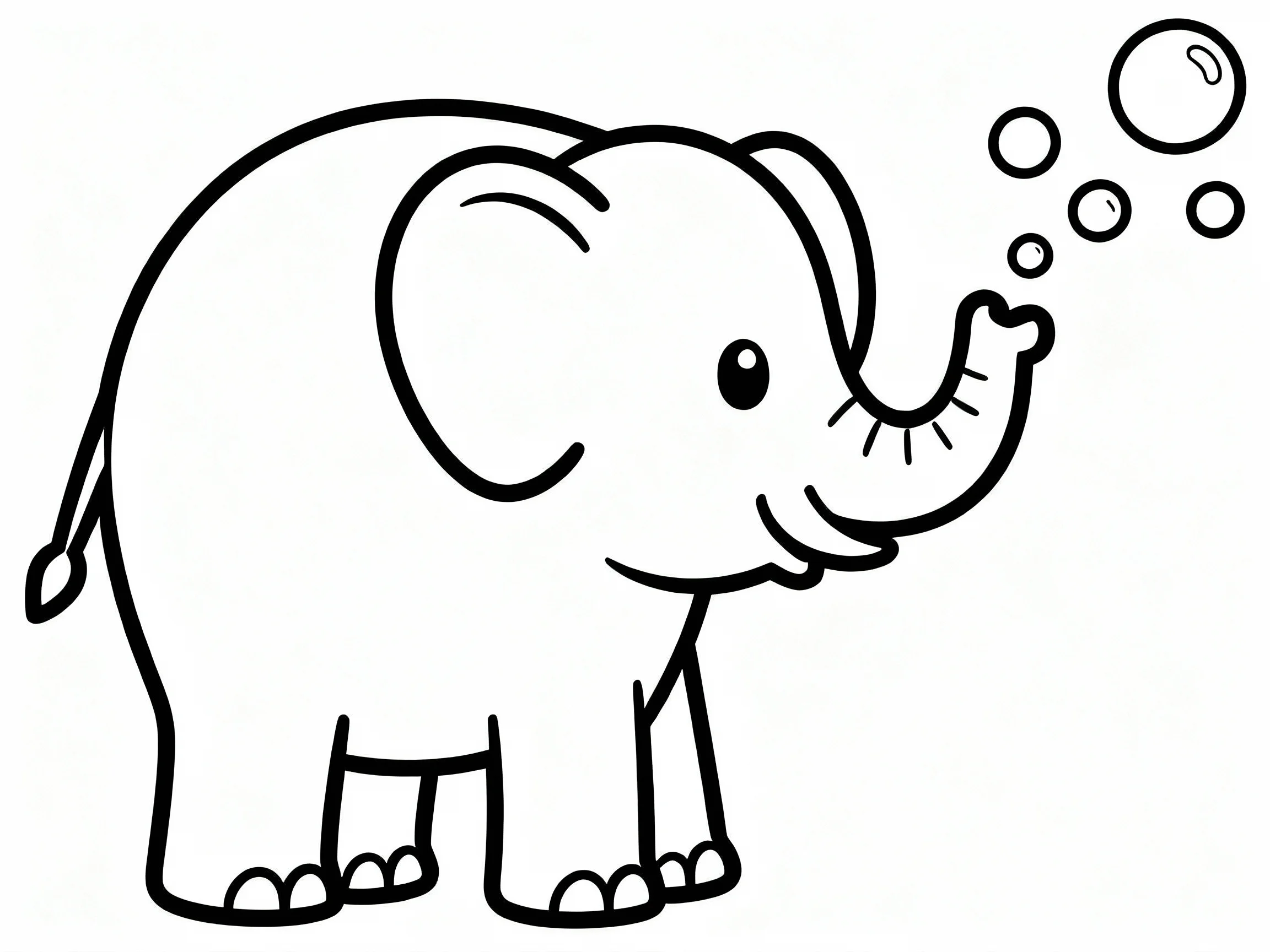 Elephant Blowing Bubbles