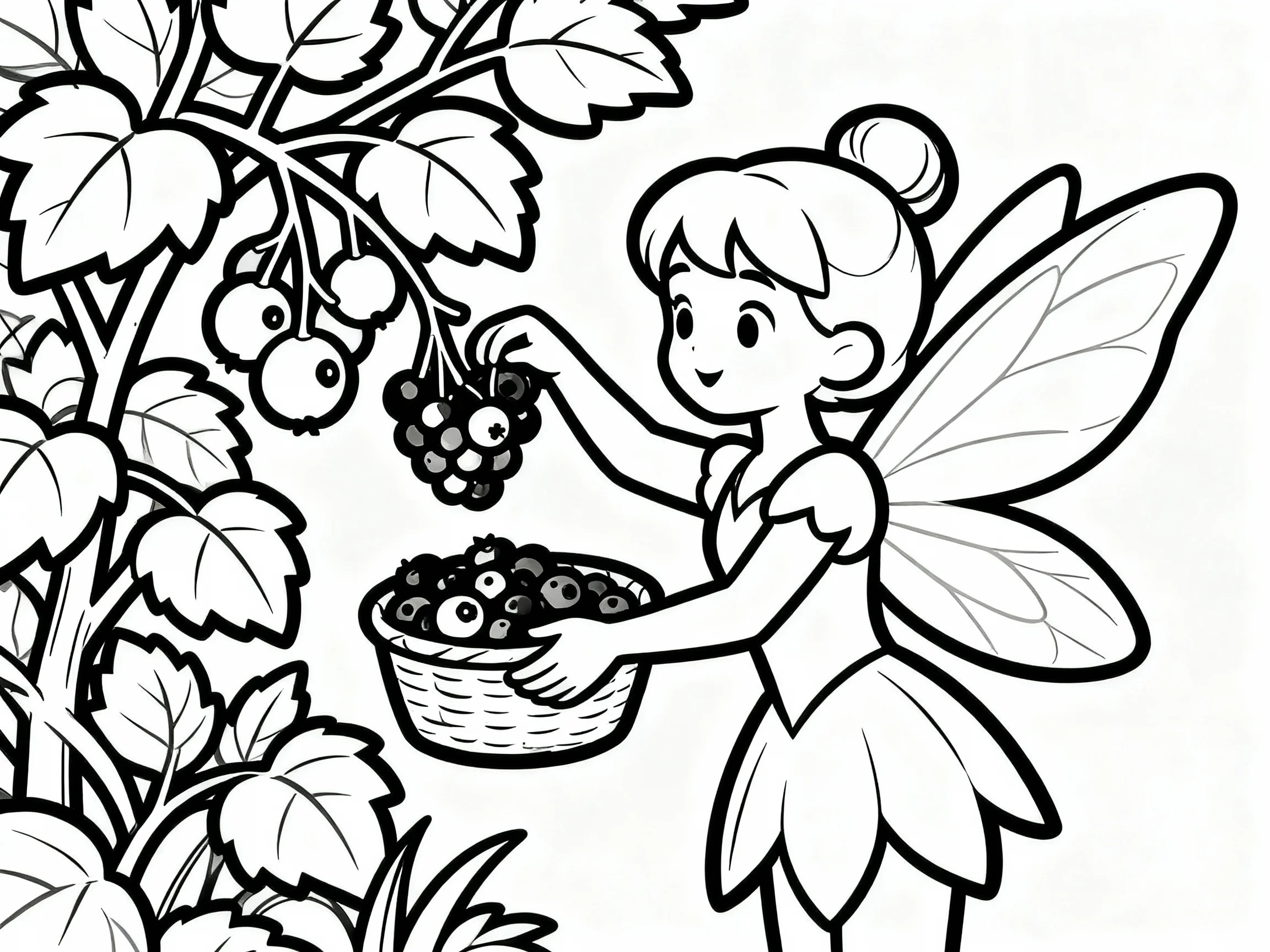Fairy Plucking Berries