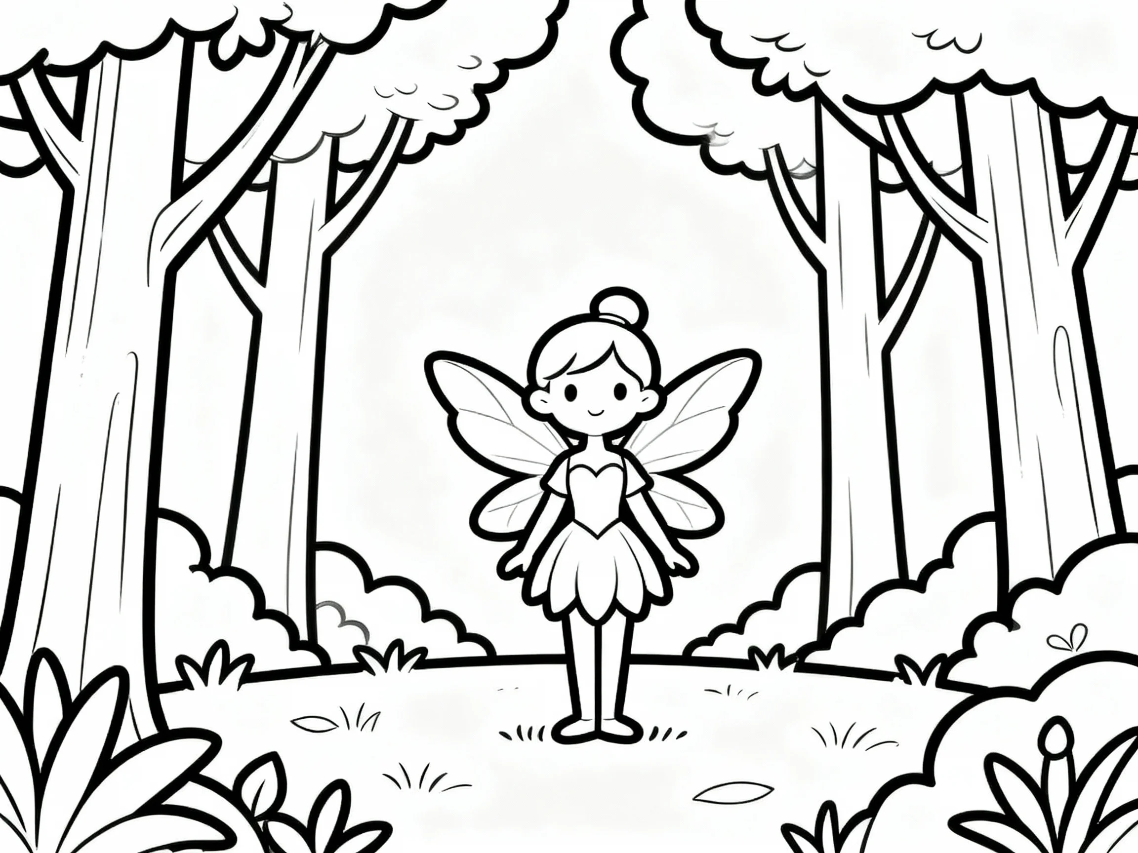 Fairy in Forest Clearing
